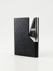 Porte Carte visite en cuir et métal - Design Professionnel