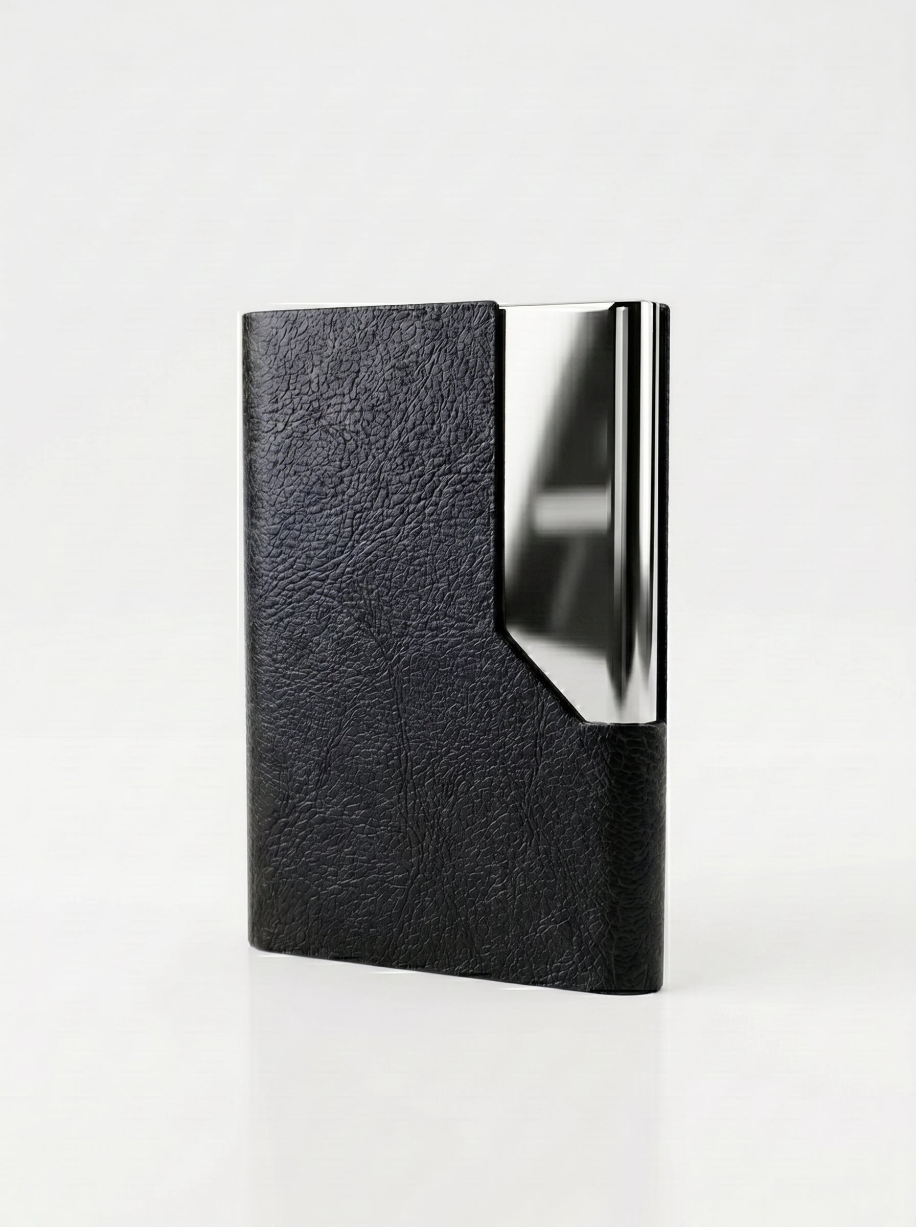 Porte Carte visite en cuir et métal - Design Professionnel