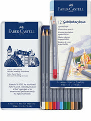 Crayons aquarellables Faber-Castell 12 pièces - Qualité supérieure d'artiste