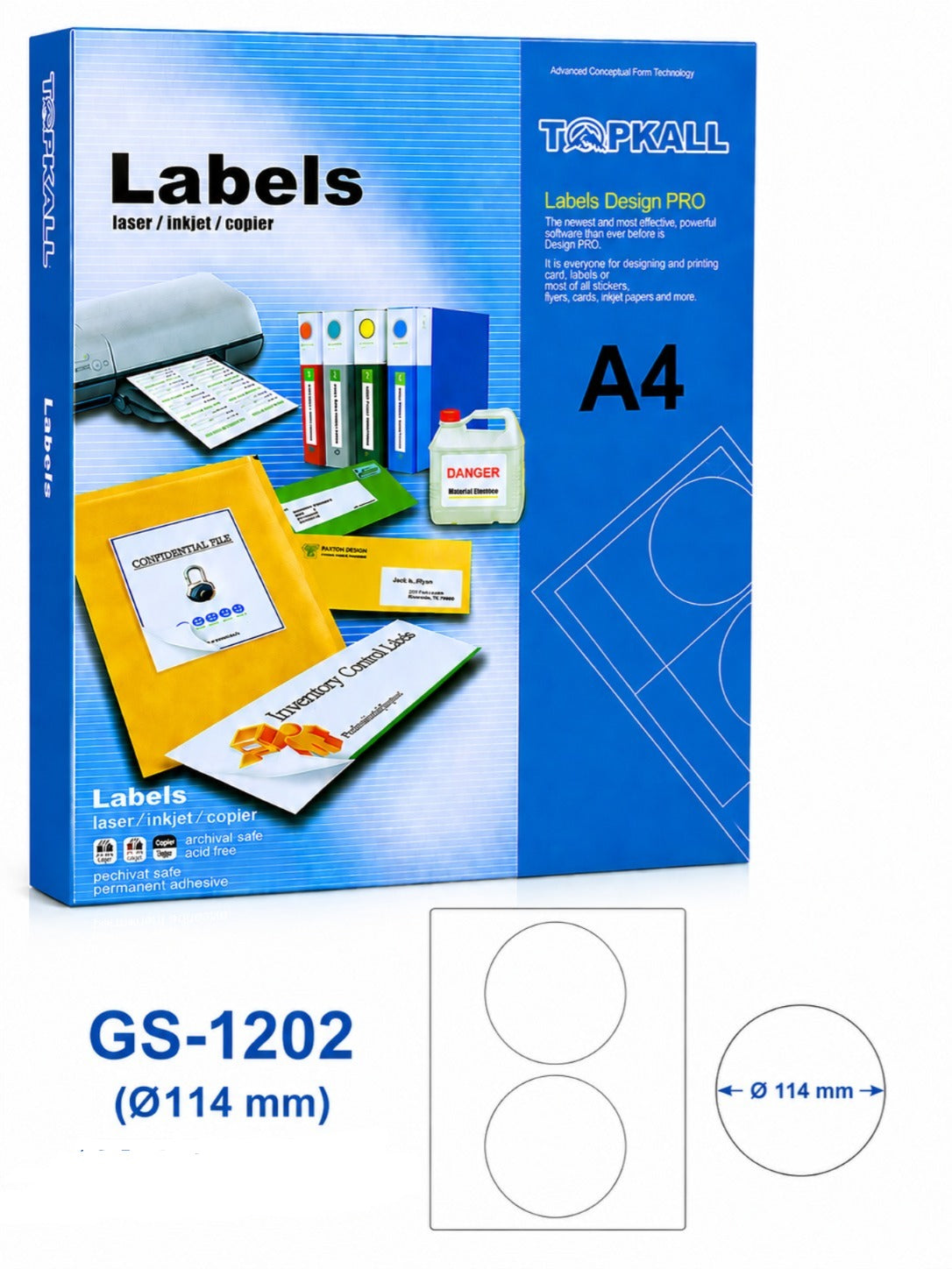 Etiquettes adhesive labels A4 100F - Papier Autocollant Qualité Pro