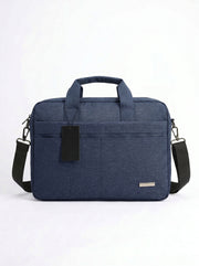 Cartable Porte PC Premium – 2 Poches de Rangement En Gris Et Bleu Marine Yalong To Go