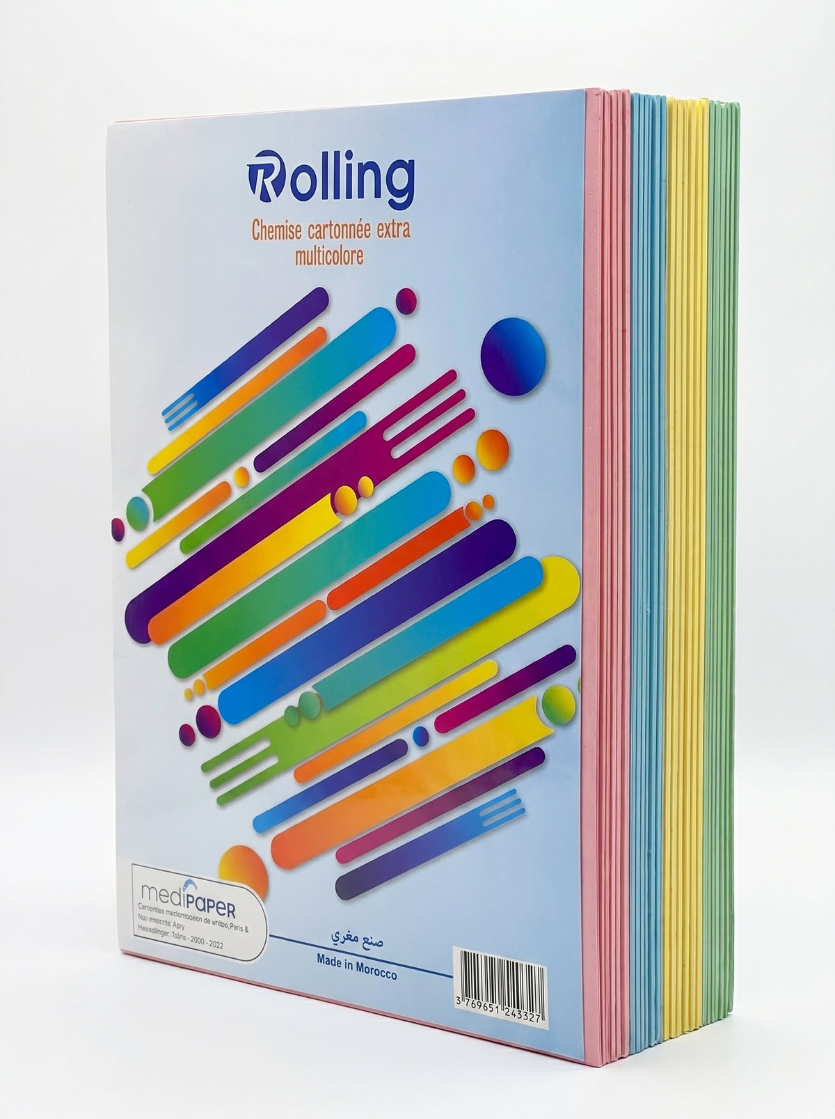 Chemises Carton (100) Couleurs 240g 24 x 32cm - Medpaper | Fournitures de Bureau