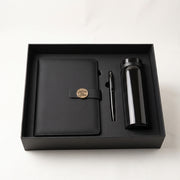 Coffret Cadeau Exécutif 3-en-1 – Carnet A5 Similicuir, Stylo Métal & Bouteille