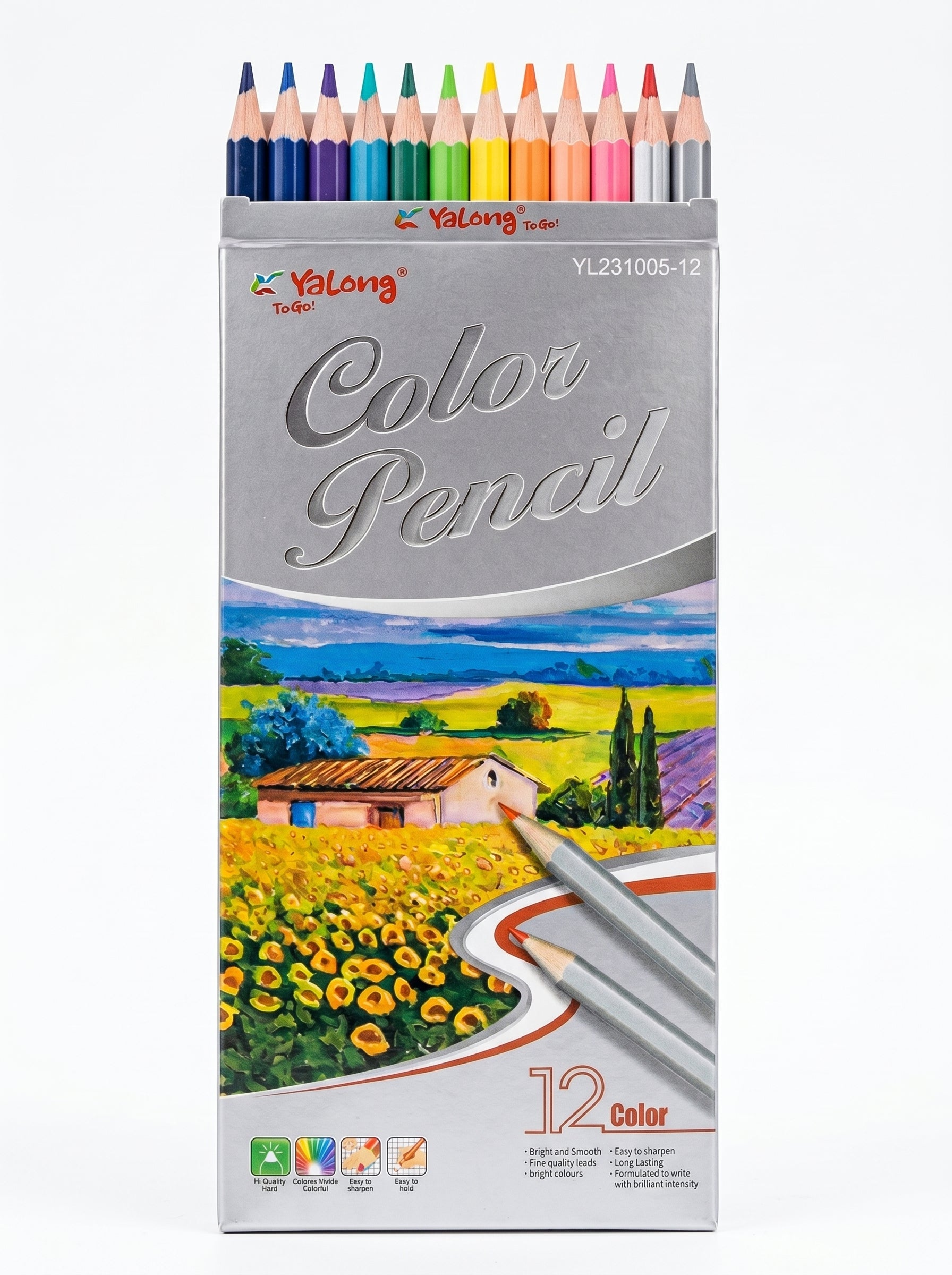 Boîte de Crayons de Couleur 12 Pièces Yalong To Go