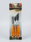 Couteaux à Palette 3 pièces - Set Métal et Bois pour Peinture