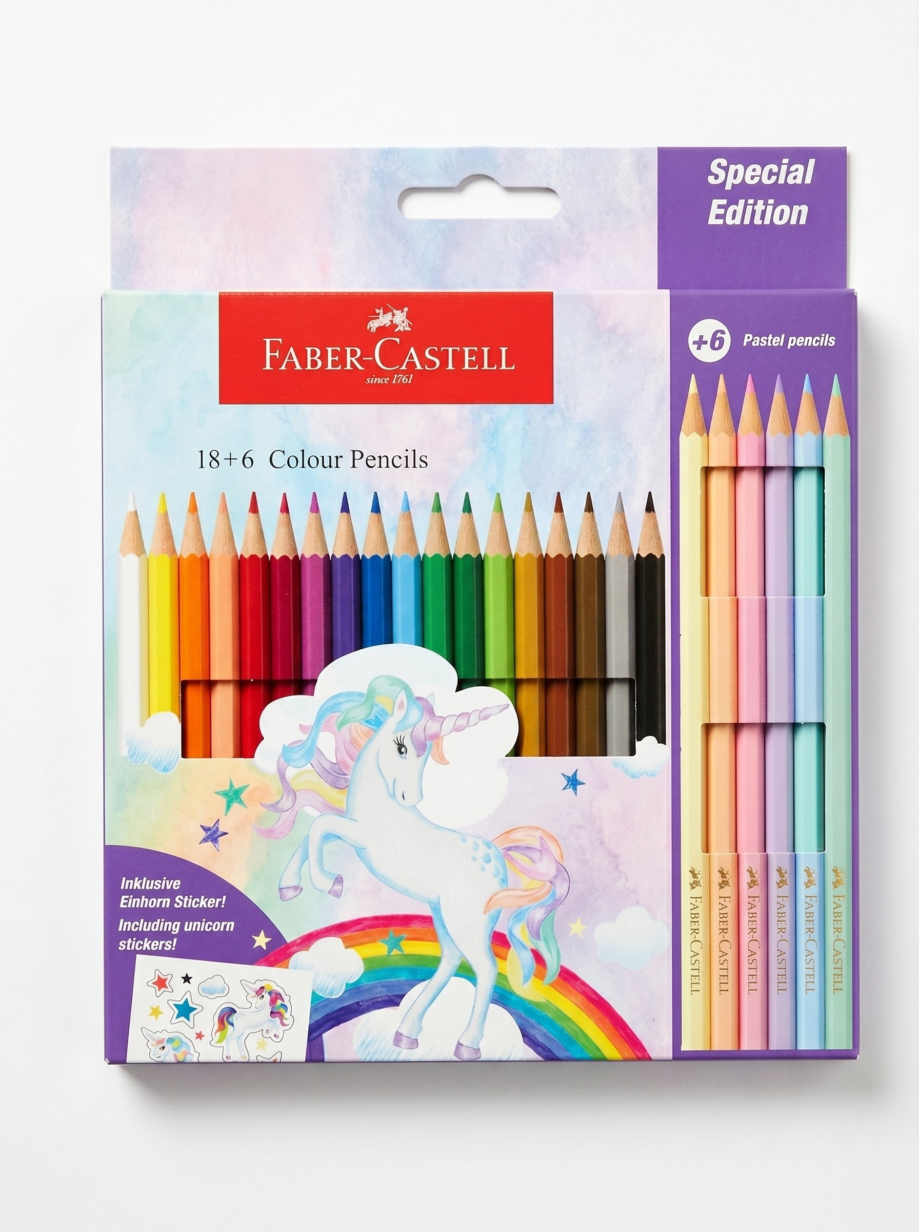 Set Crayons de couleur Faber-Castell 18+6 pièces - Qualité Professionnelle