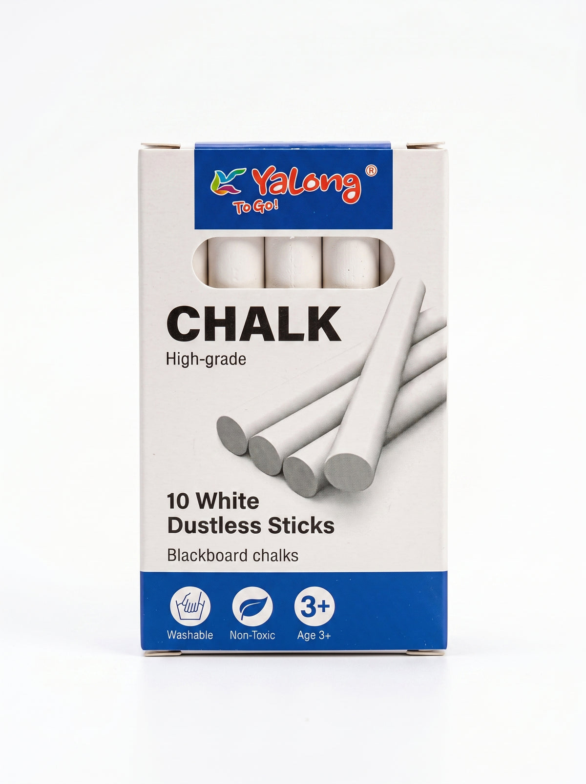 Craies Blanches – Lot de 10 Pièces Yalong To Go – Écriture Fluide