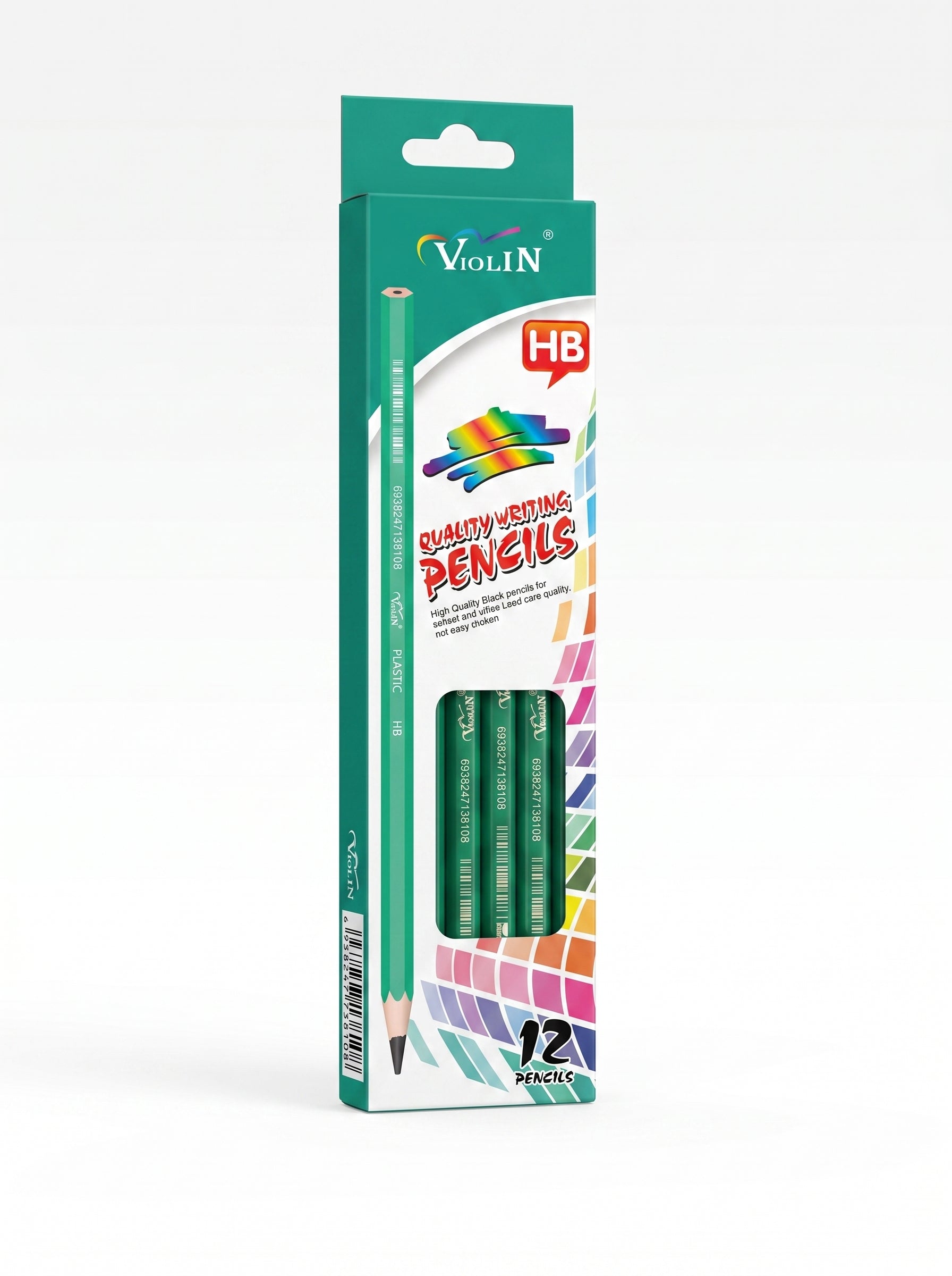 Crayon HB 12 pièces Violin – Pack de crayons graphite de qualité