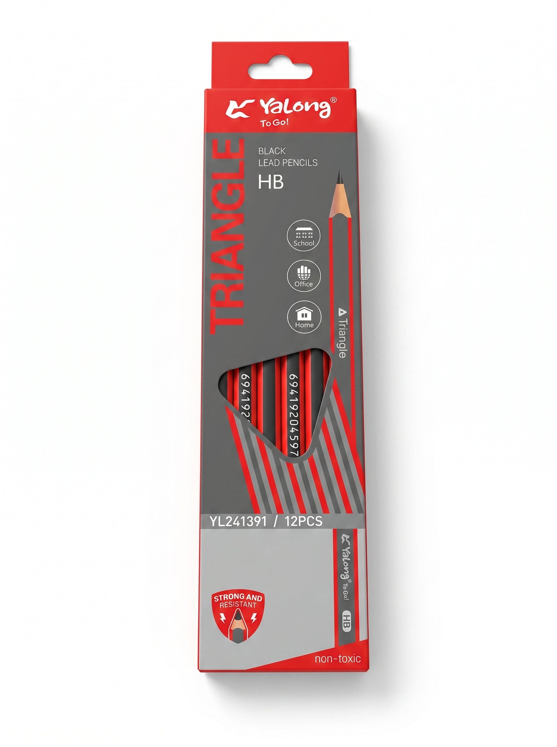 Crayon HB 12 pièces Yalong – Indispensable pour l'école et le bureau