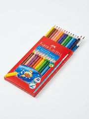 Crayons aquarellables Faber-Castell série Grip (12 ou 24 pièces) + pinceau