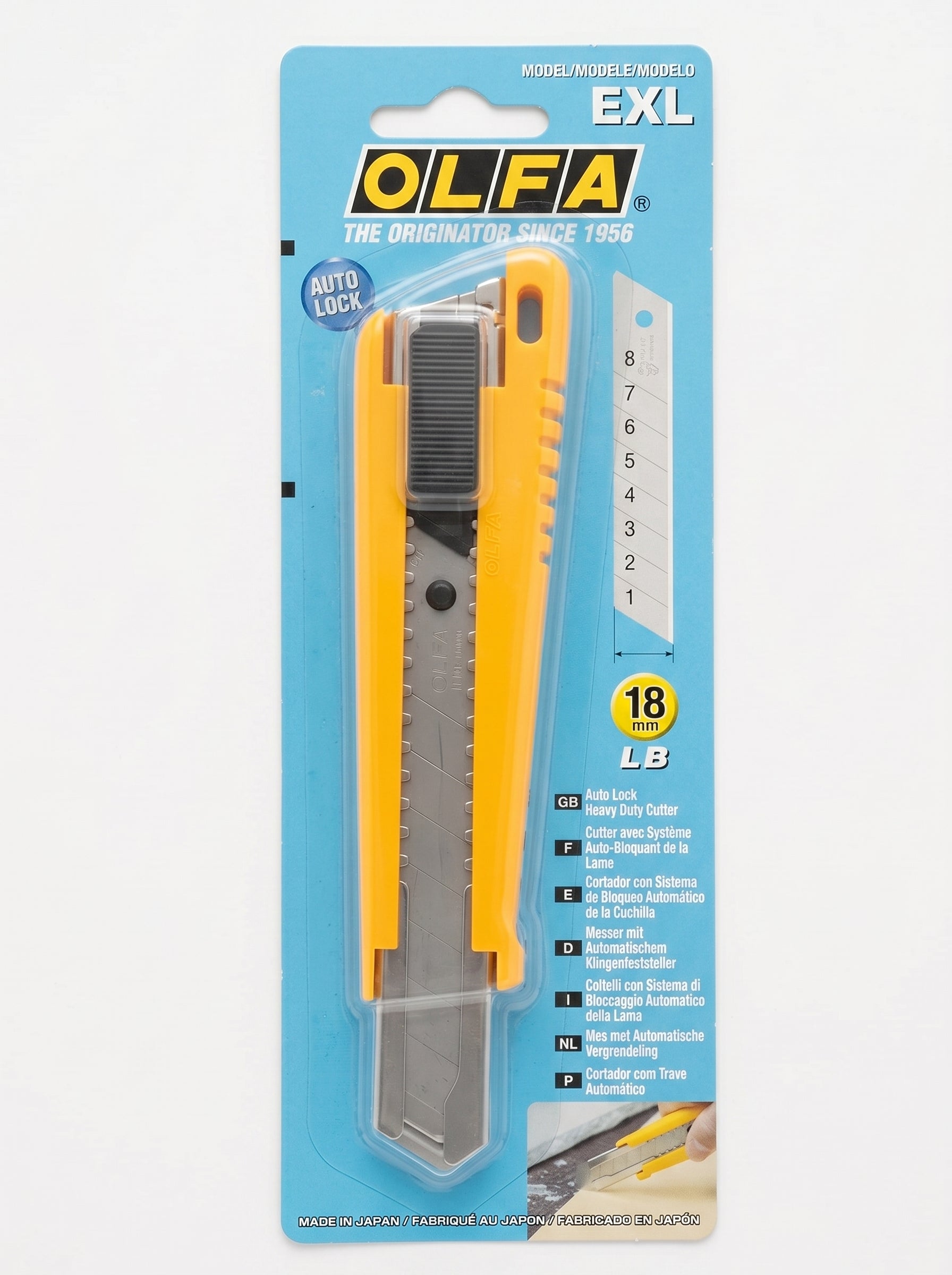 Cutter 18mm / OLFA - Cutter Professionnel Robuste pour Chantier