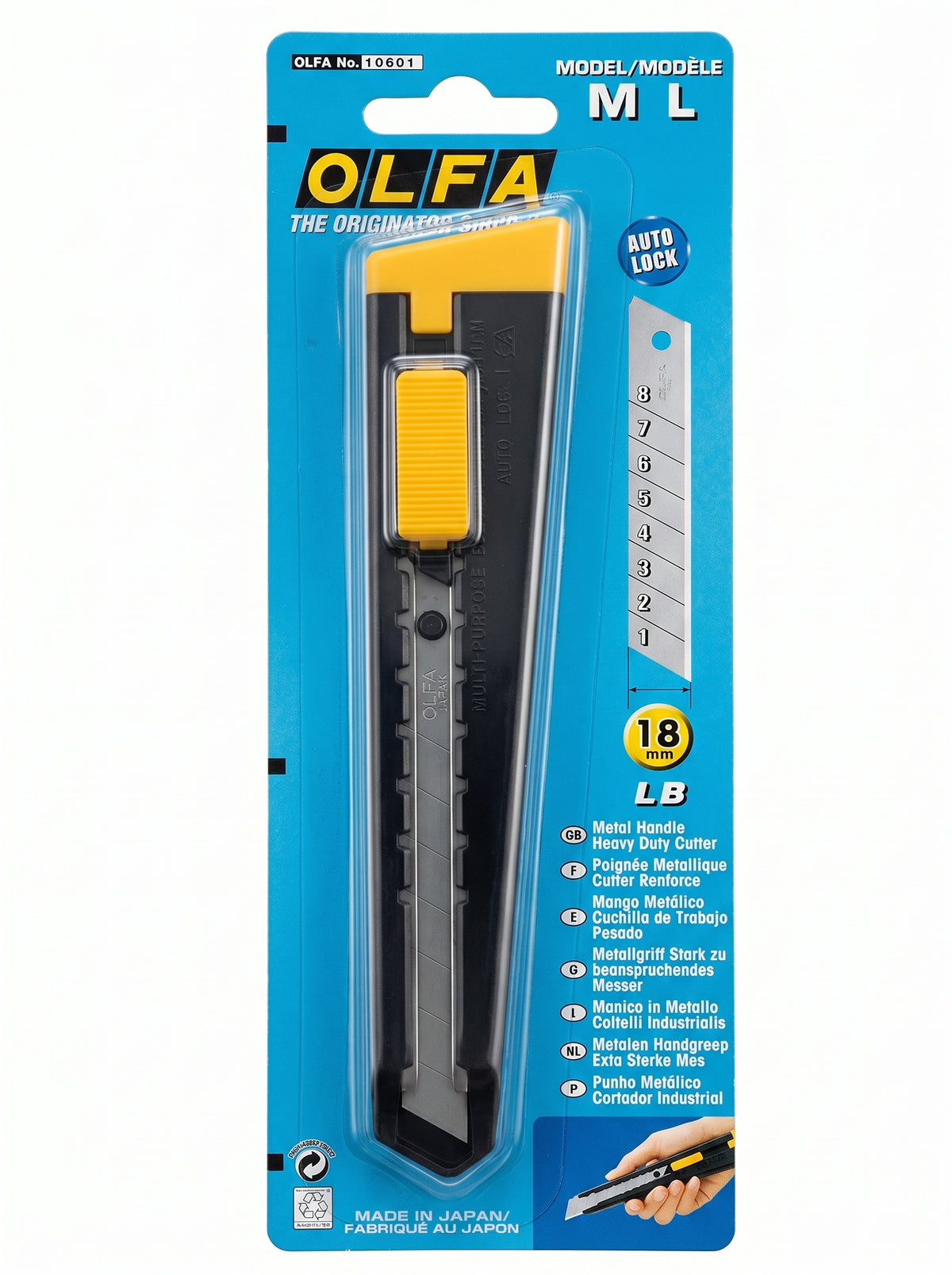 Cutter 18mm / OLFA - Cutter Professionnel Robuste pour Chantier