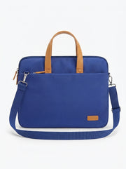 Cartable Porte-PC Premium – Sacoche Ordinateur Bleu Ciel, Bleu & Beige