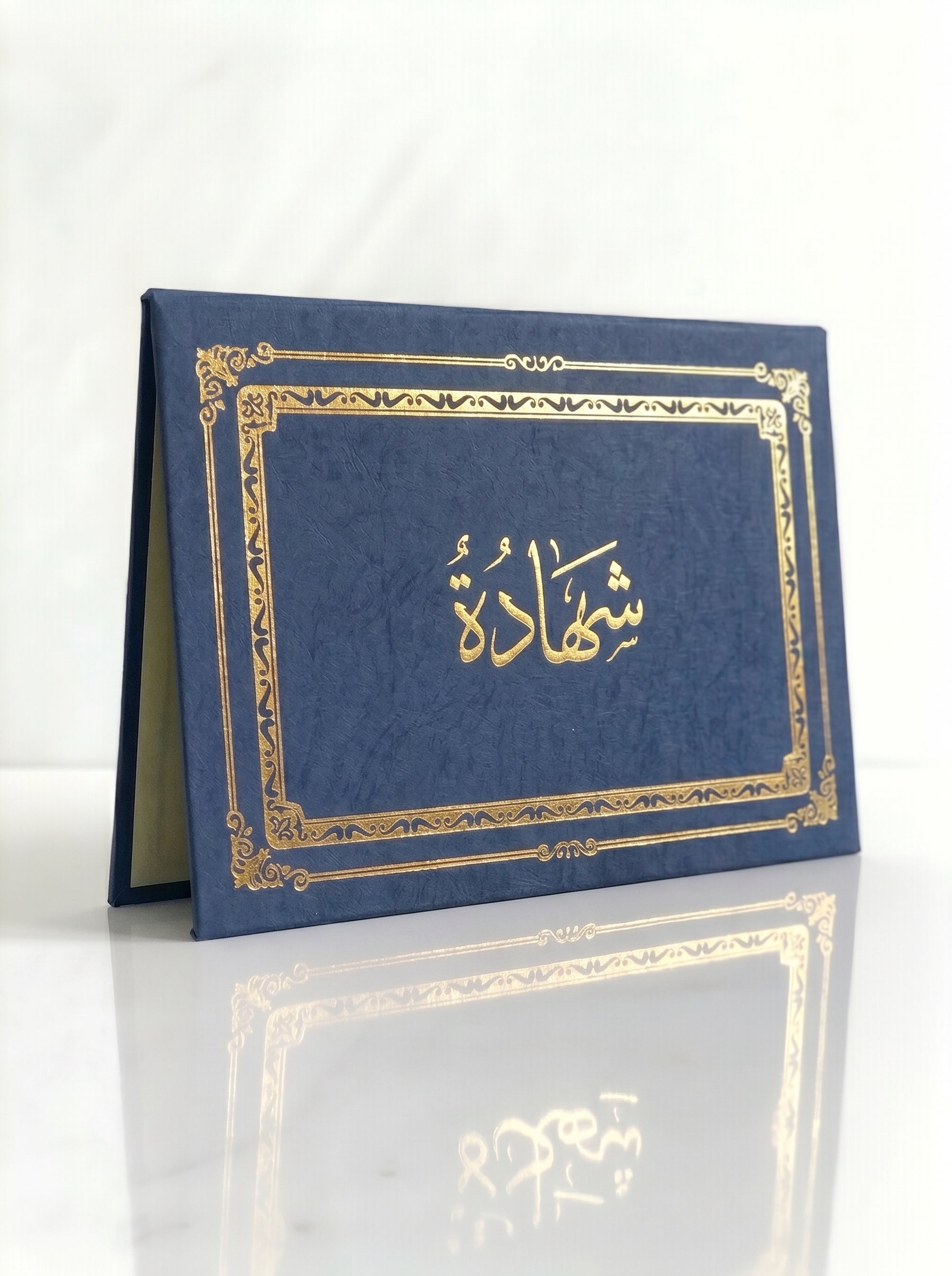 Cadre Certificat en Carton Noir Et Bleu TOPKALL  - Design Professionnel