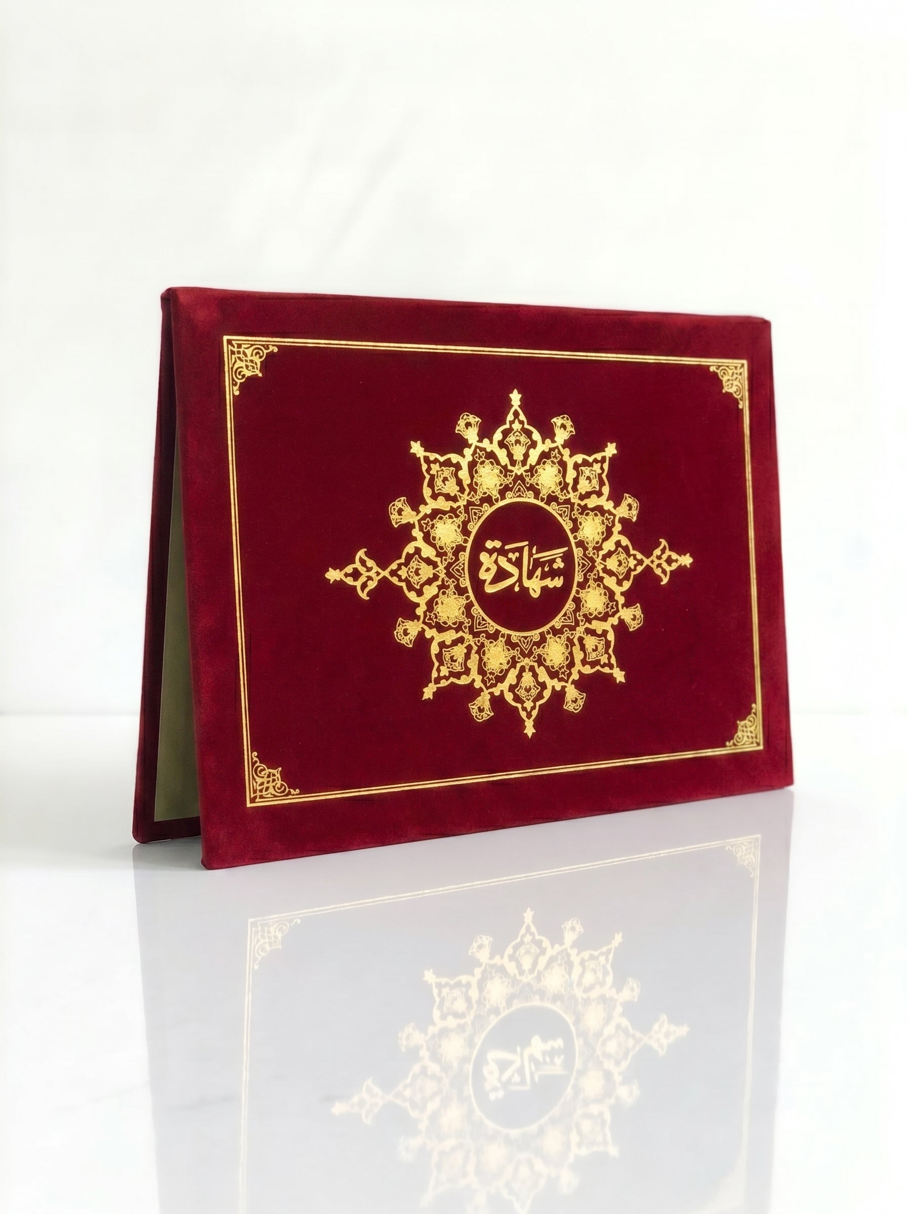 Certificat de Tissu Velours TOPKALL En Noir, Vert Et Rouge- Design Professionnel Image principale du produit