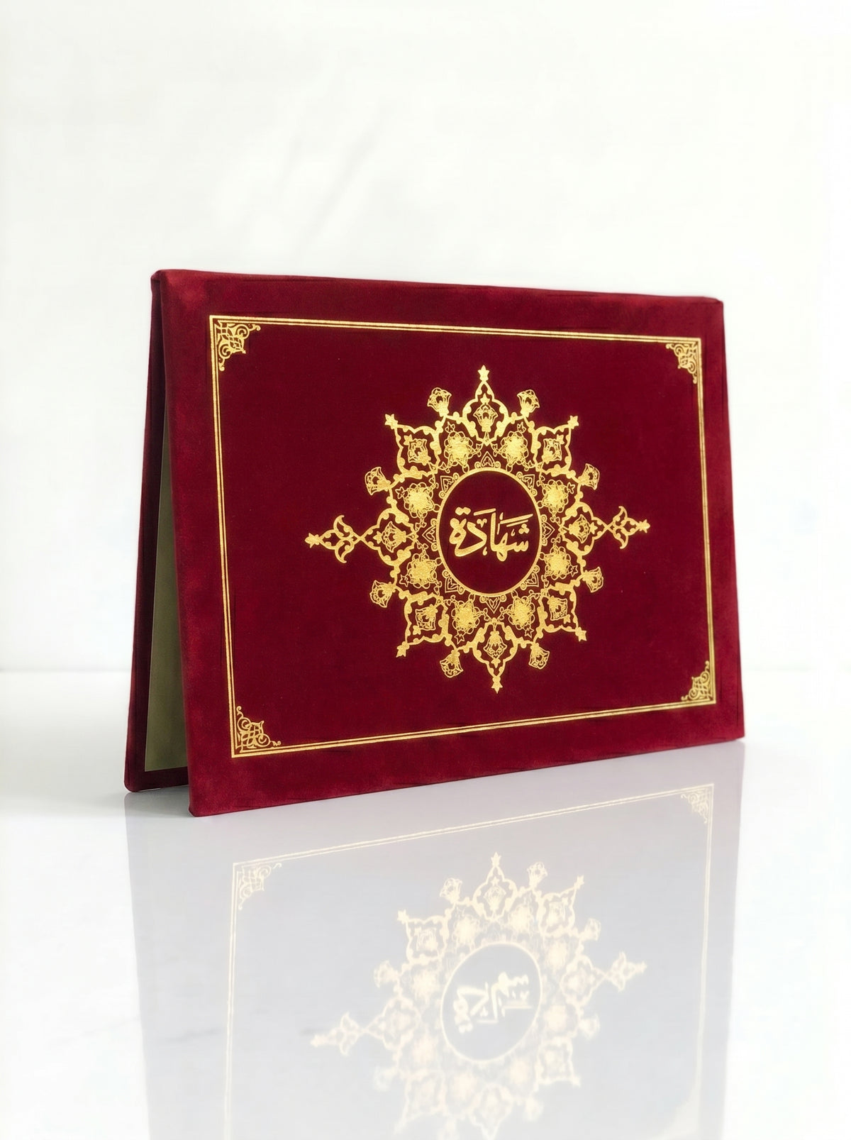 Certificat de Tissu Velours TOPKALL En Noir, Vert Et Rouge- Design Professionnel