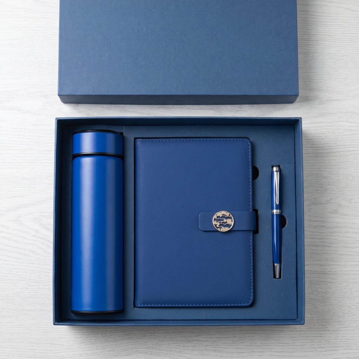 Coffret Cadeau Entreprise Nomad Maroc | Carnet A5, Gourde Isotherme & Stylo