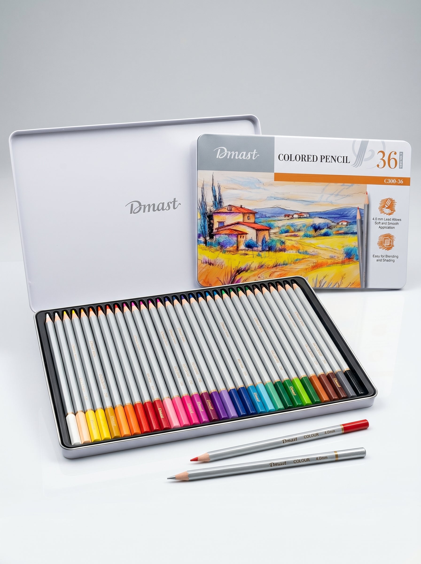Crayons de couleur Deli 36 pièces - Couleurs vives et résistantes