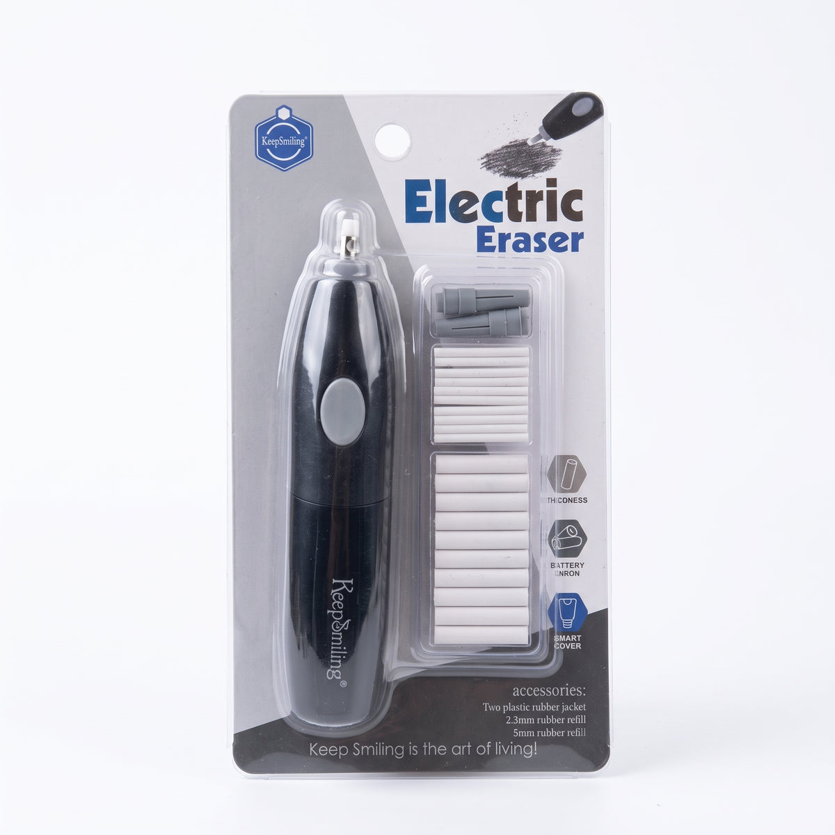 Kit Gomme Électrique Keep Smiling 23 Pièces – Gomme de Précision pour Dessin & Esquisse