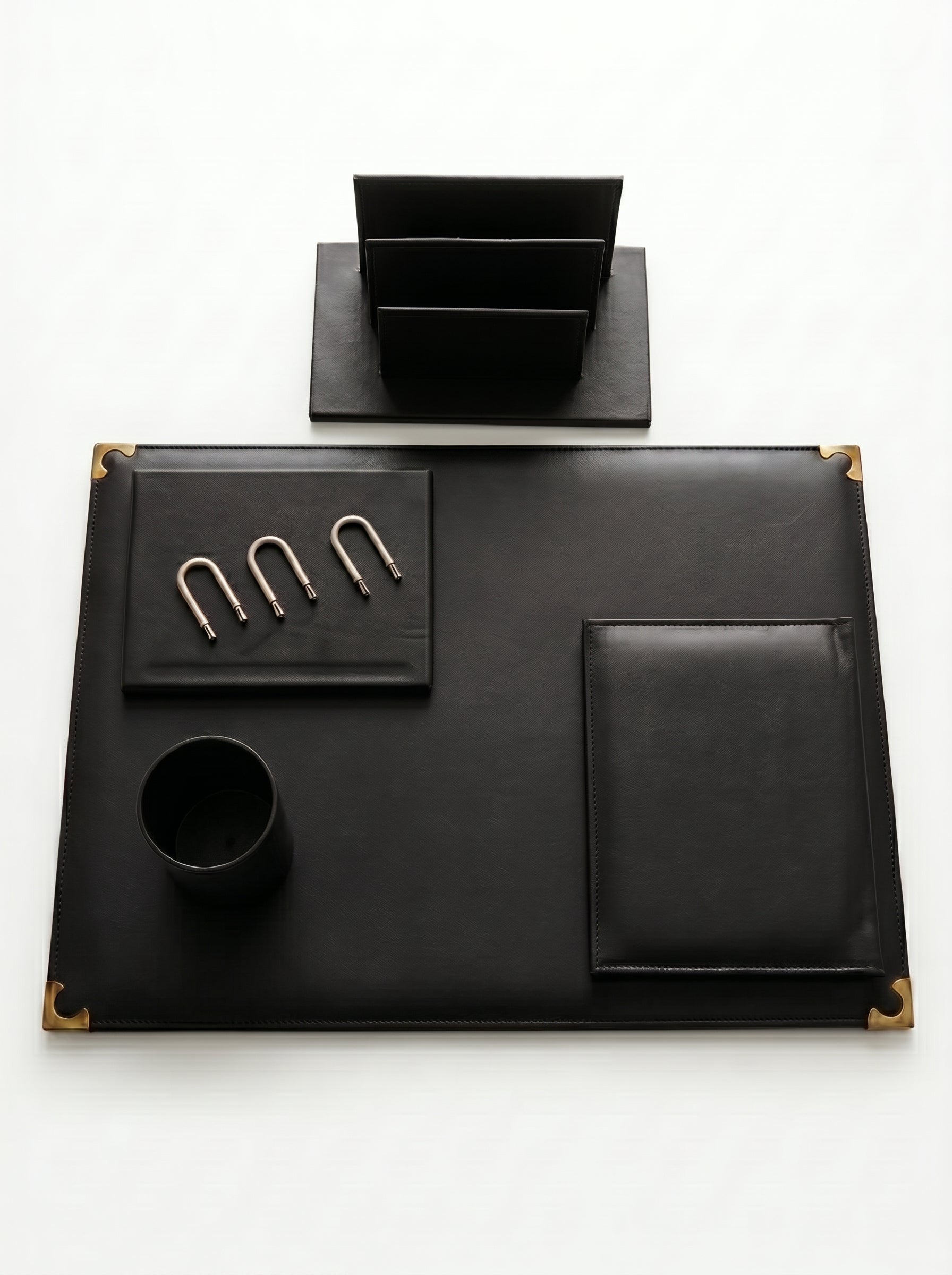 Ensemble de Bureau en cuir Complet - Accessoires de Bureau Pro