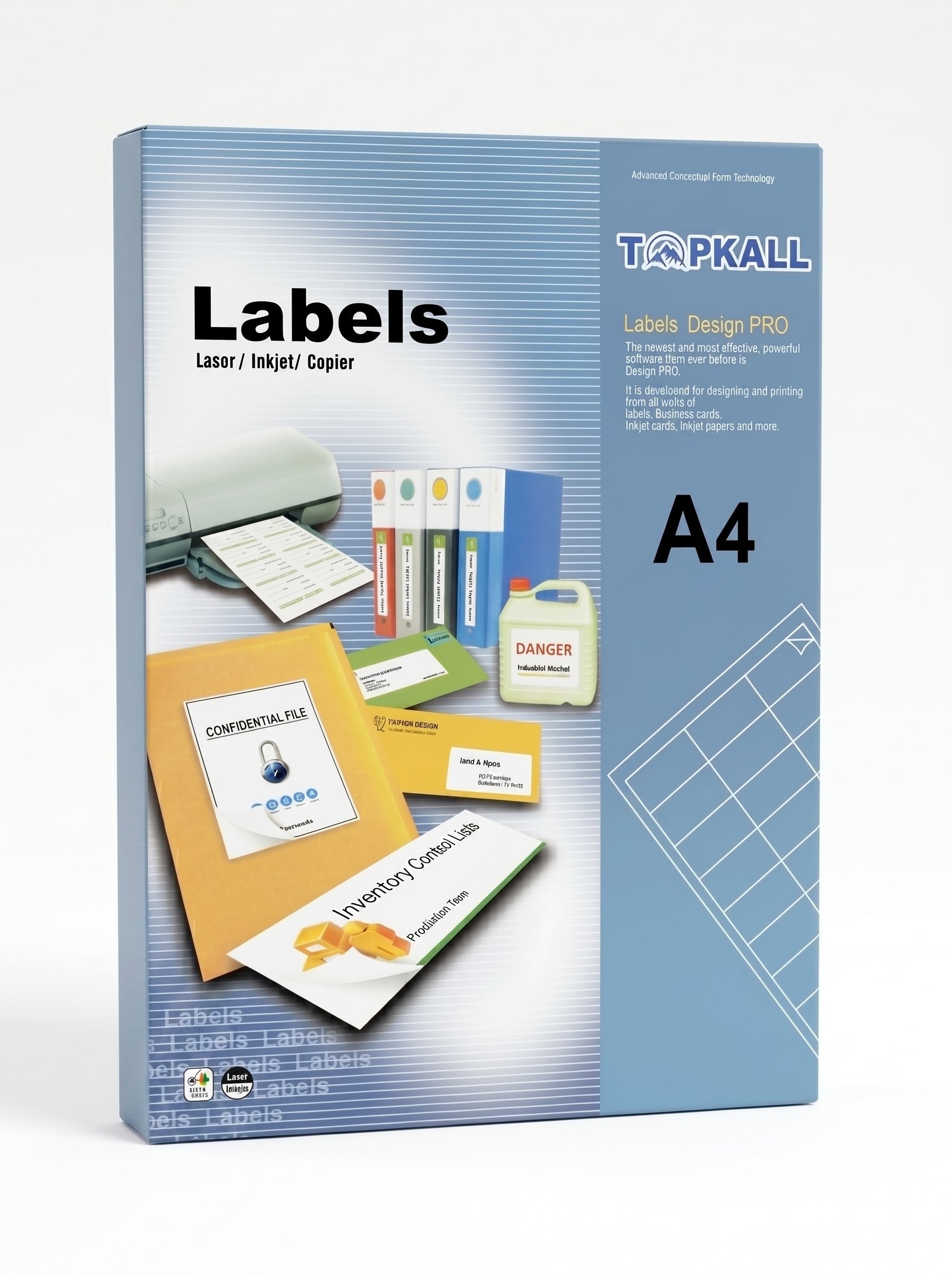 Etiquettes adhesive labels A4 100F - Papier Autocollant Qualité Pro