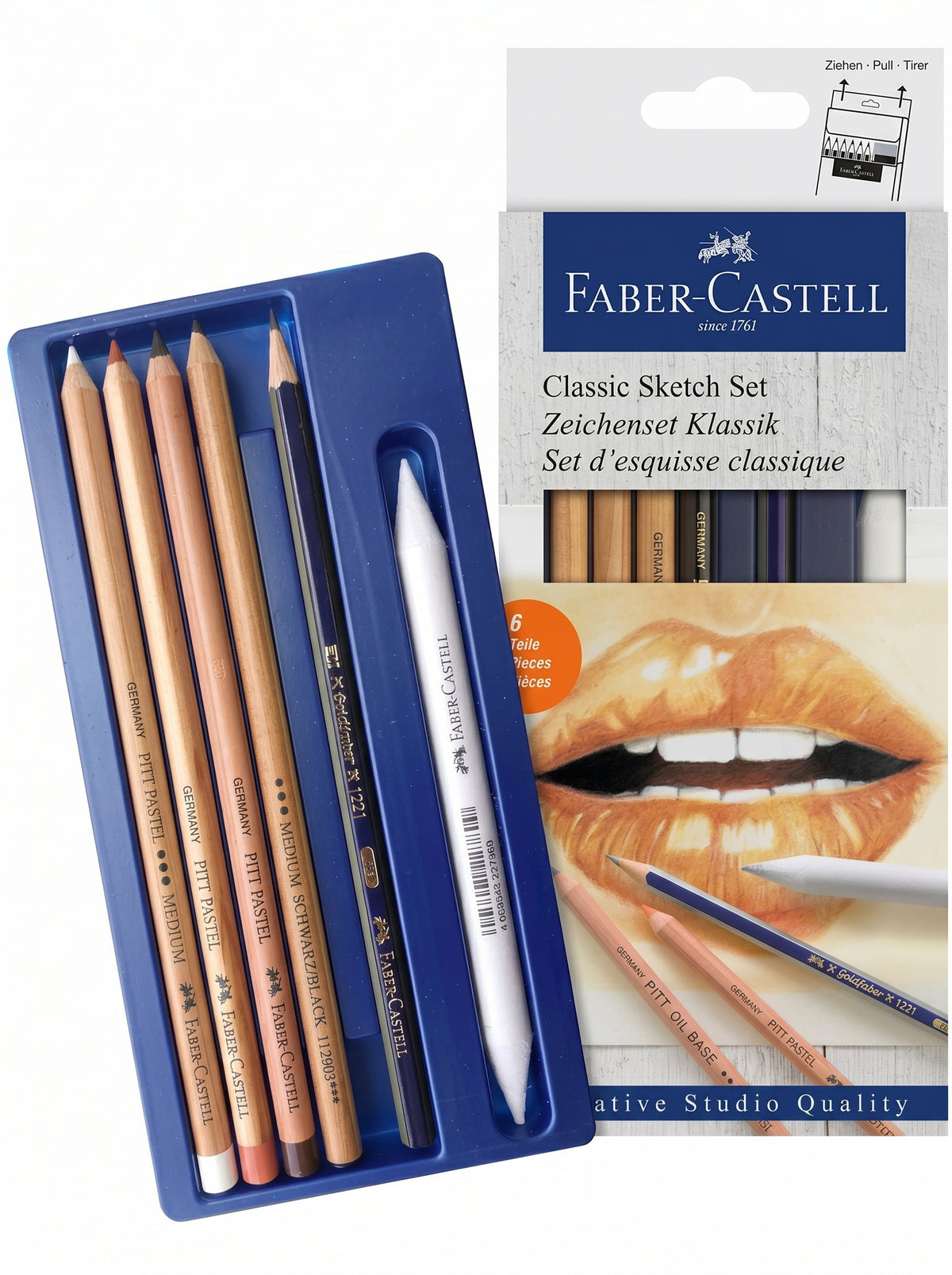 Set de croquis classique Faber-Castell 6 pièces - Kit de dessin essentiel