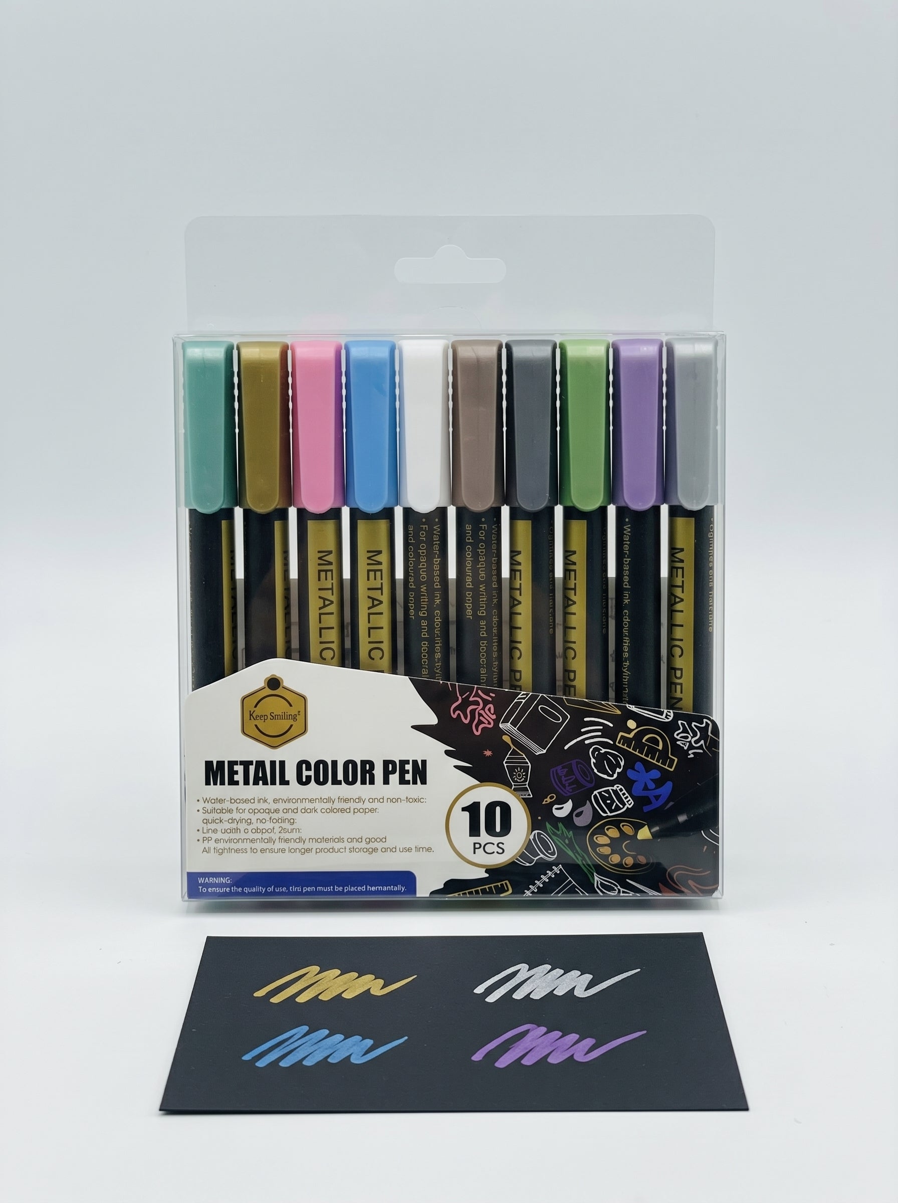 Feutres Métalliques 10 Couleurs Keep Smiling - Loisirs Créatifs & Art