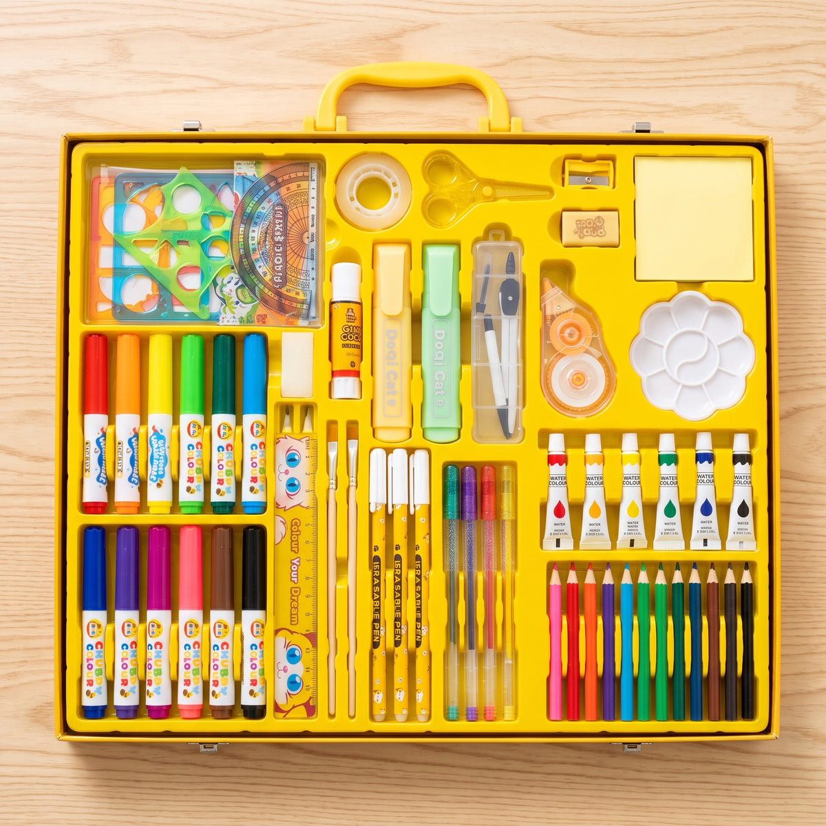 Coffret de Crayons de Couleur Yalong - 83 Pièces pour Dessin et Art