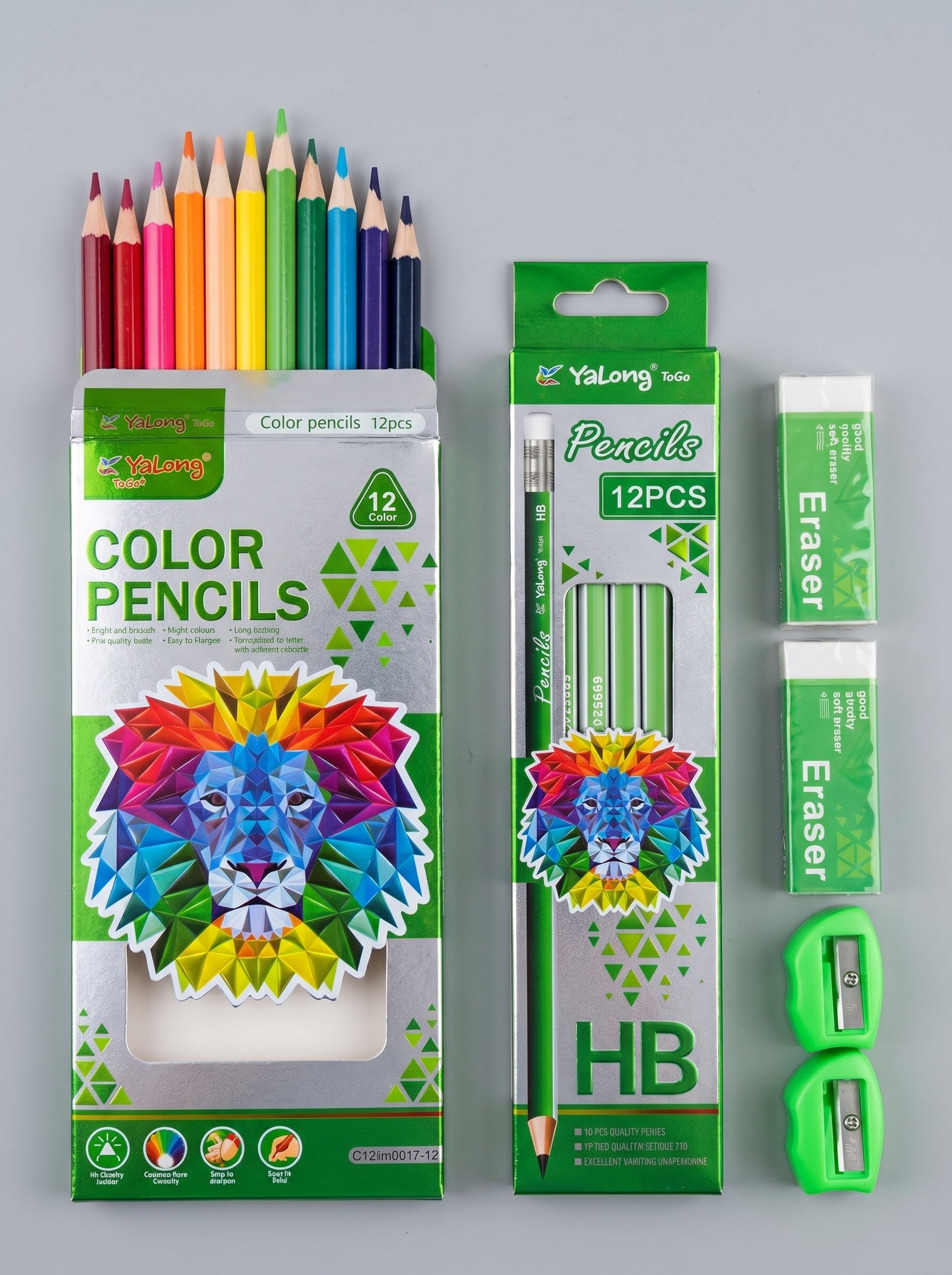 Pack Fournitures : Kit Rentrée Scolaire Crayons de Couleur et Crayon HB