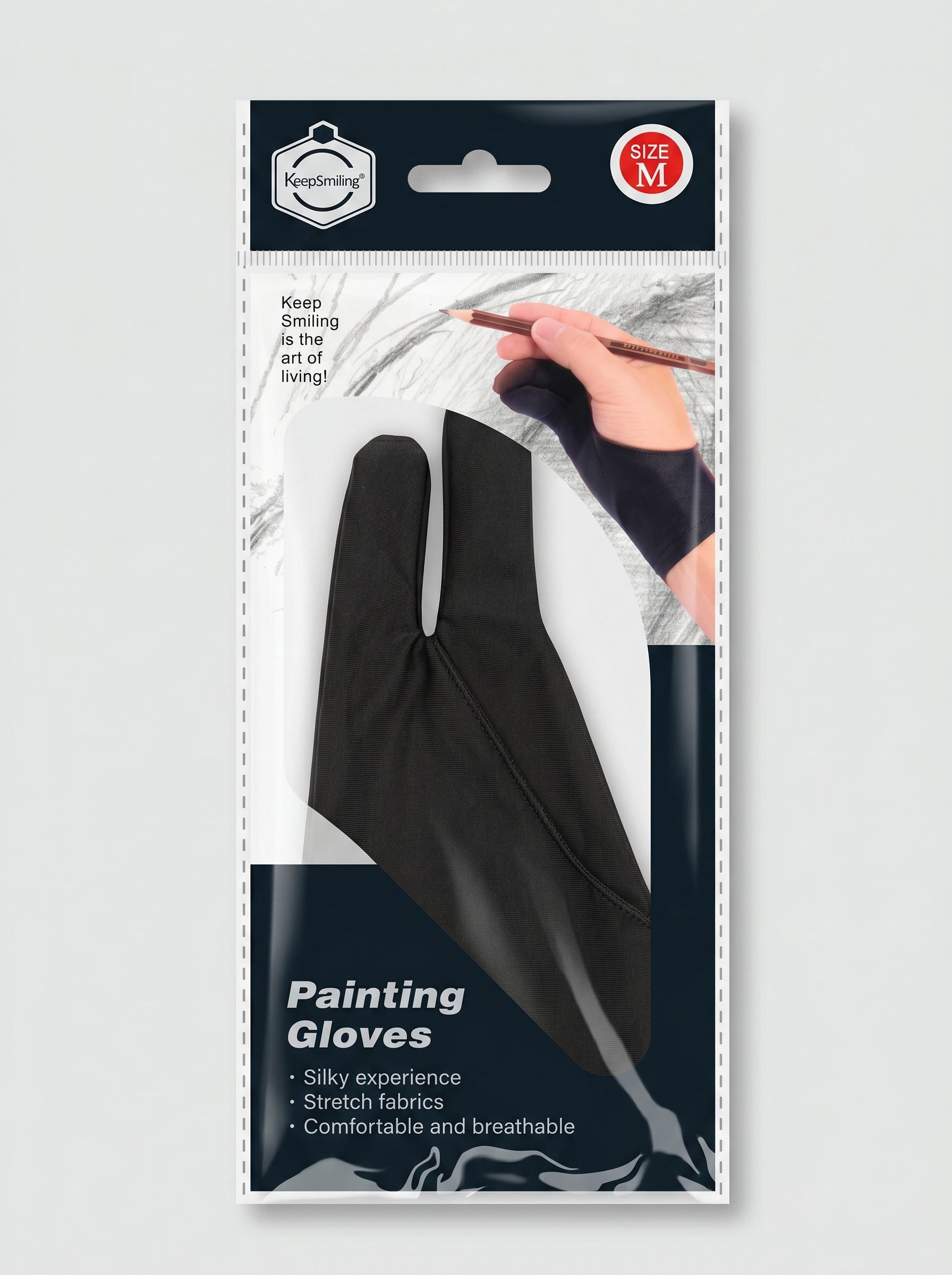 Gants de dessin et peinture à deux doigts - Anti-friction pour Tablette Graphique