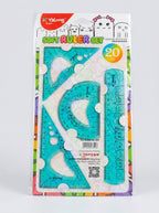 Pochette Géométrique 20cm Flexible 4pcs Yalong | Matériel Scolaire