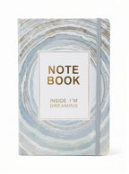 NoteBook A5 200p a fermeture Elastique TOPKALL - Collection Marbre et Or
