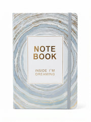 NoteBook A5 200p a fermeture Elastique TOPKALL - Collection Marbre et Or