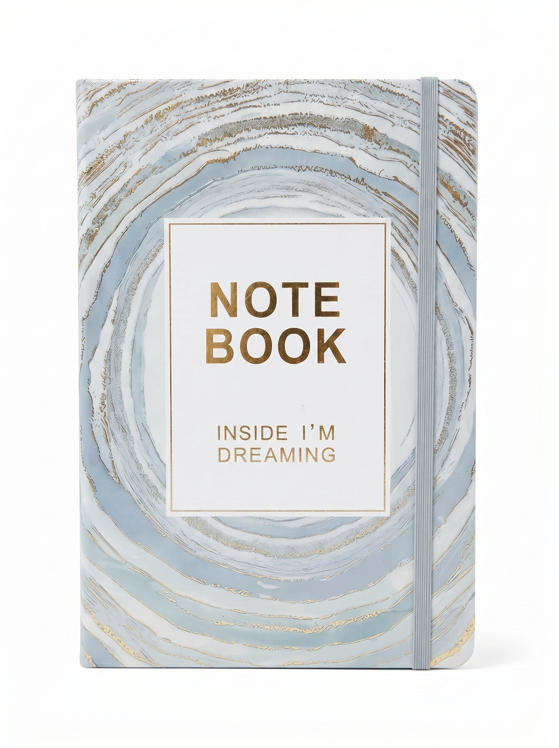 NoteBook A5 200p a fermeture Elastique TOPKALL - Collection Marbre et Or