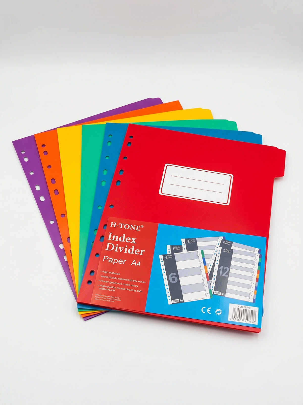 Intercalaires A4 6 Positions Hautes en Couleur | Pour Classeur et Organisation