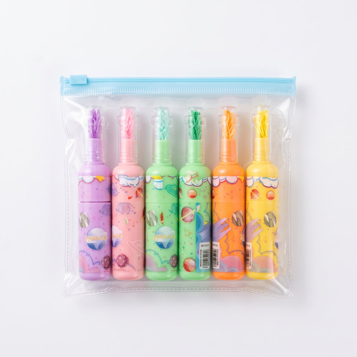 Surligneurs Fluorescents Duole - Set de 6 Couleurs Vives