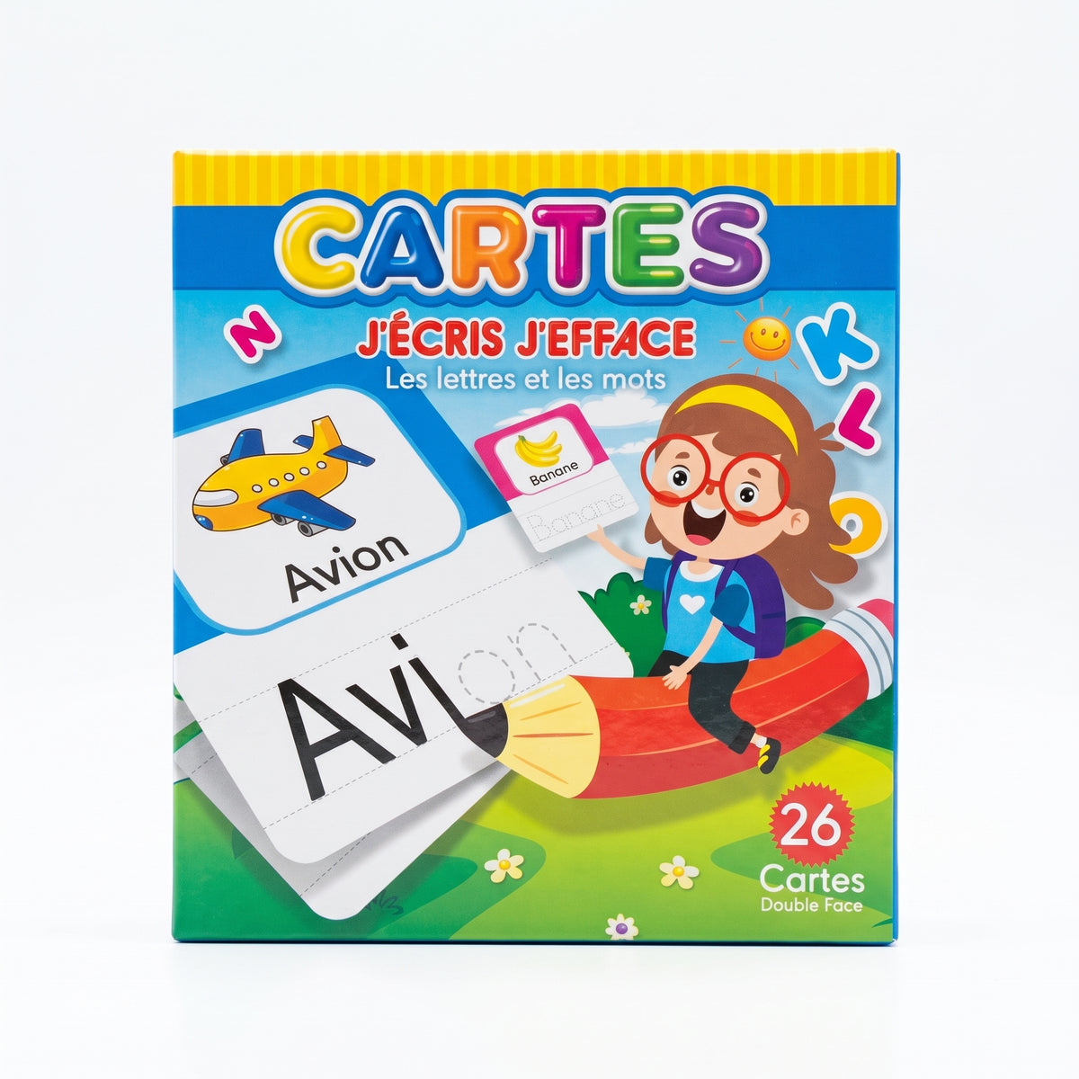 Cartes Éducatives Effaçables « J'écris et J'efface » – Dar Al Manhal Publishers Maroc Image principale du produit