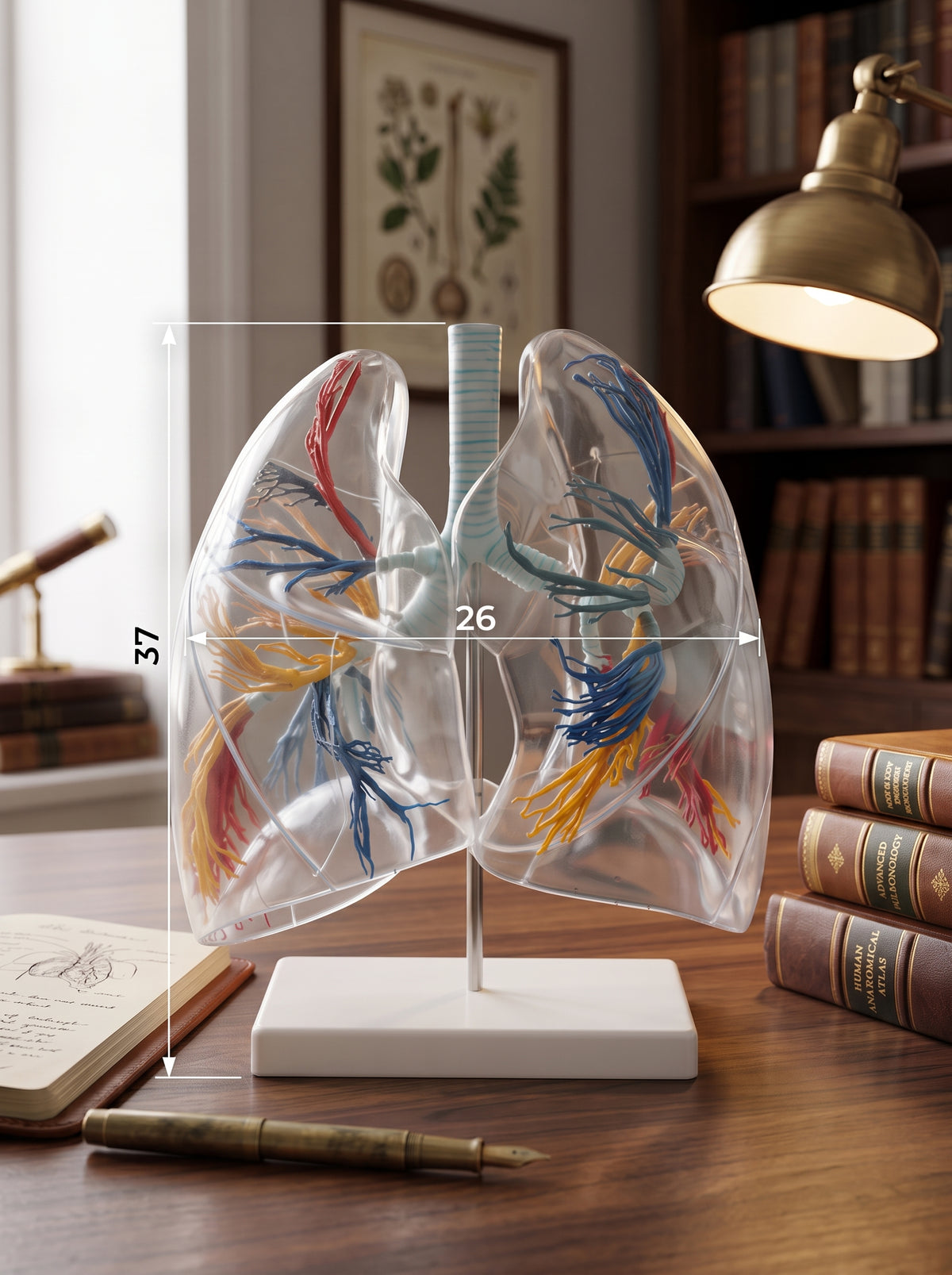 Modèle Anatomique Poumon Transparent 3D 37*26 cm