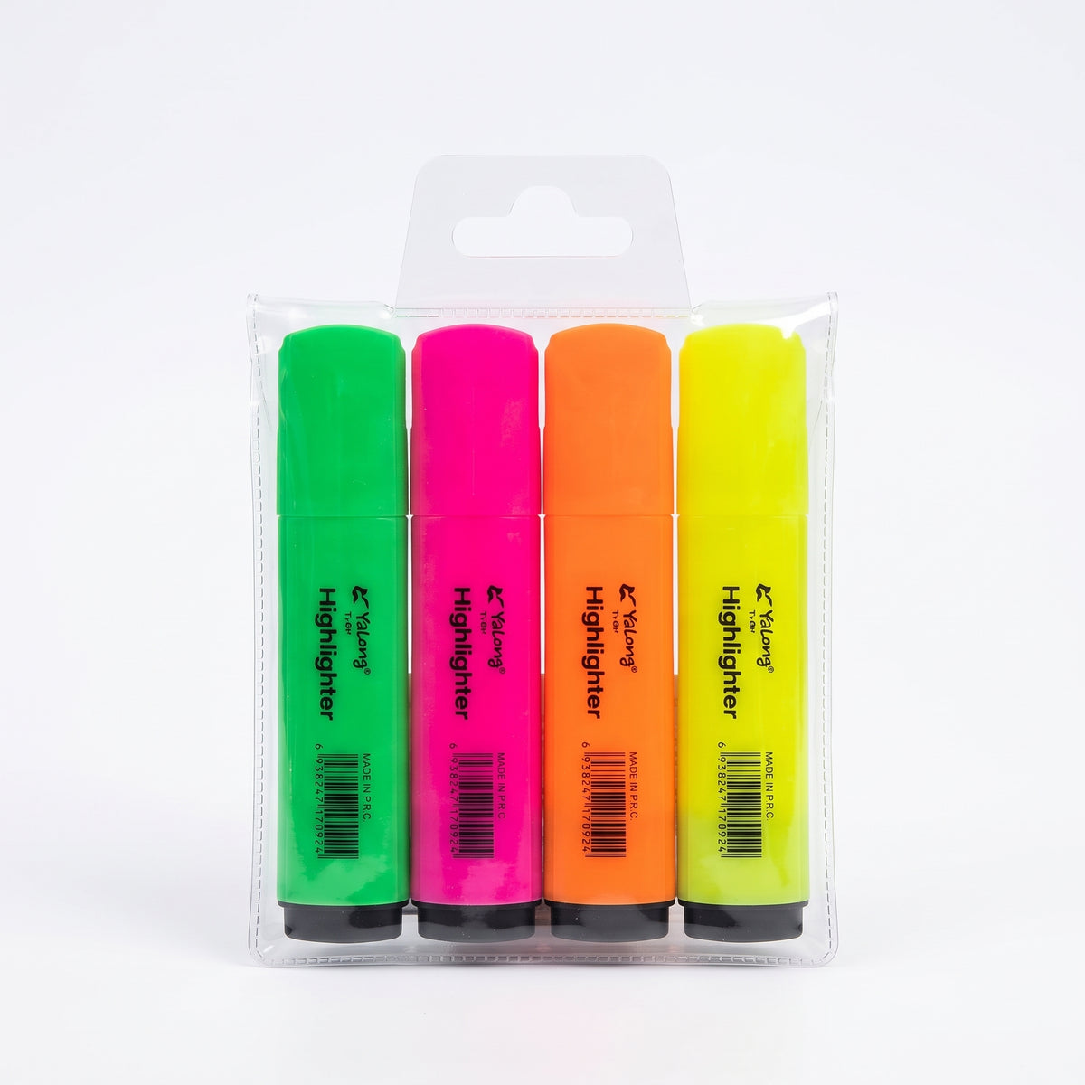 Surligneurs Fluorescents Yalong To Go - Pack de 4 Couleurs