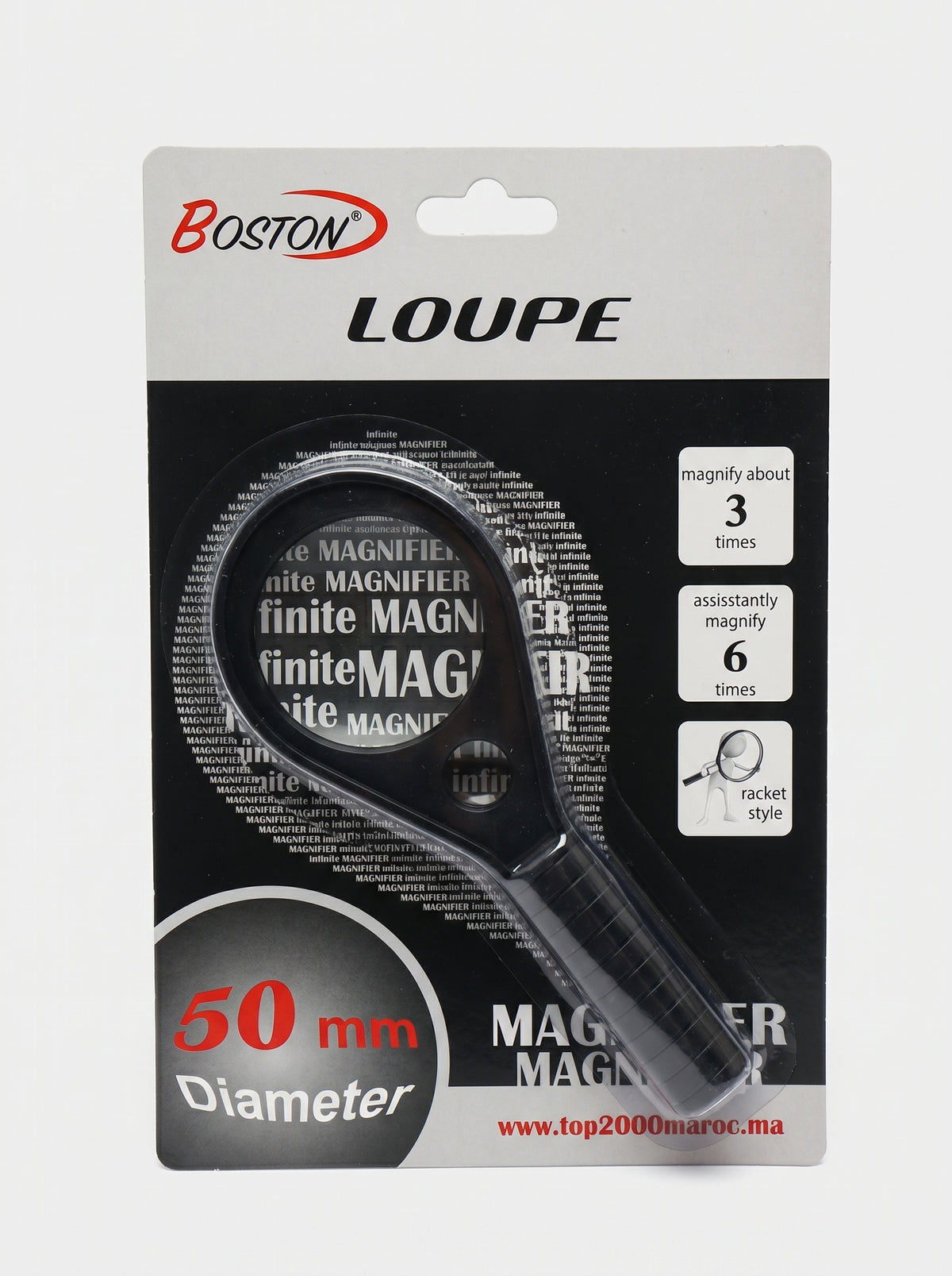 La loupe 50mm / Boston - Loupe de lecture manuelle compacte
