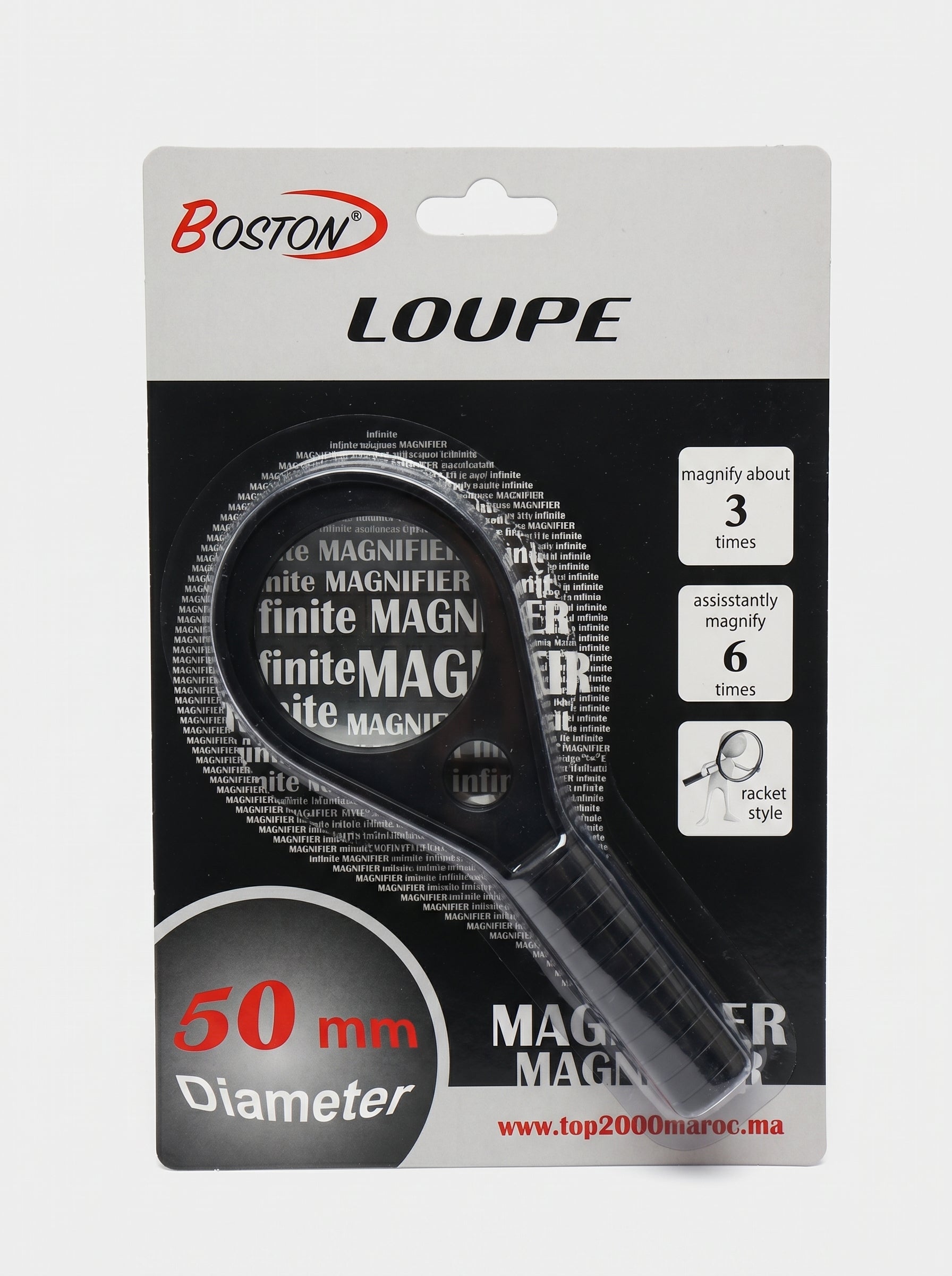 La loupe 50mm / Boston - Loupe de lecture manuelle compacte