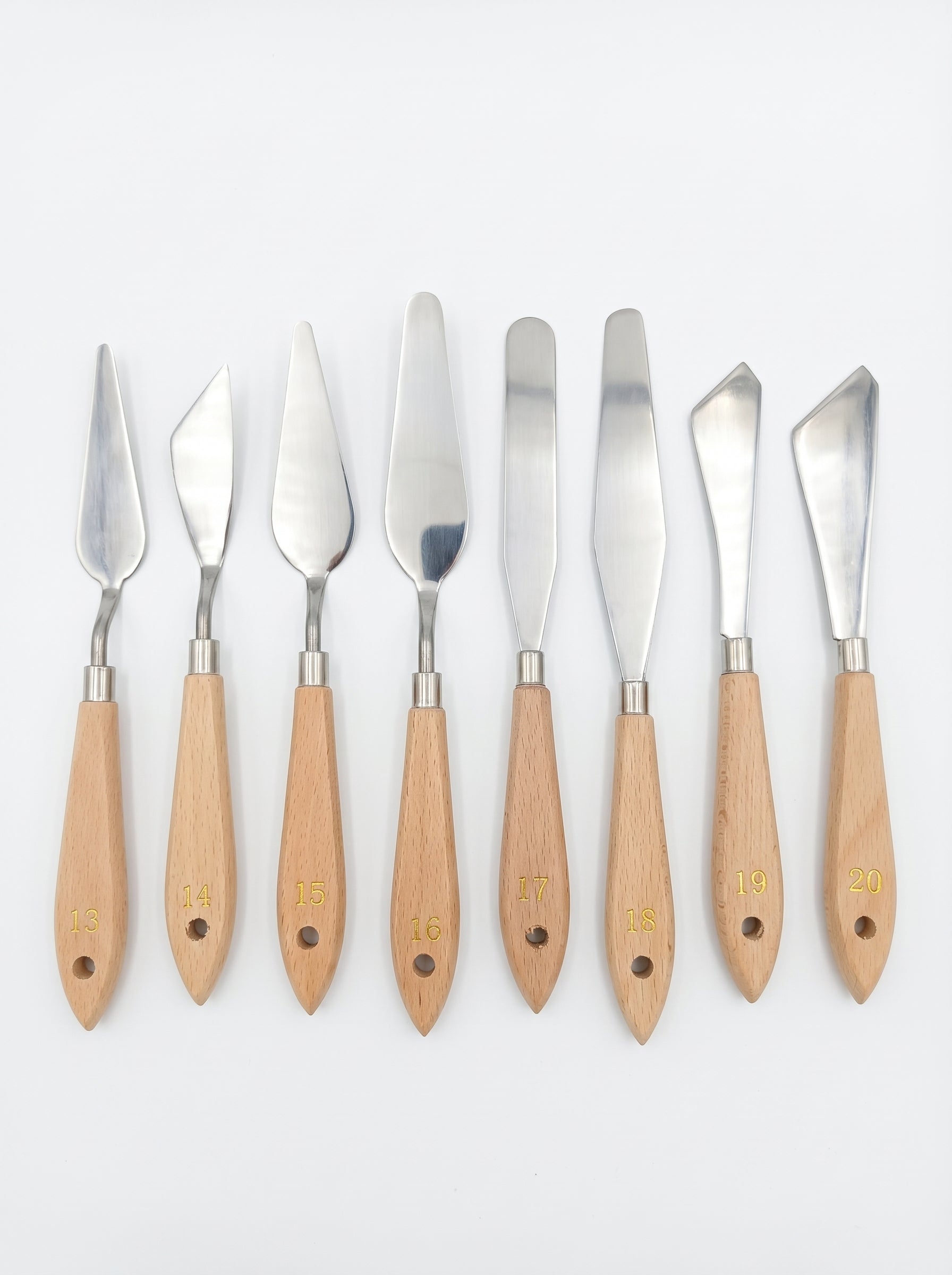 Couteau à palette métal et en bois TOPKALL – Outil de peinture artistique