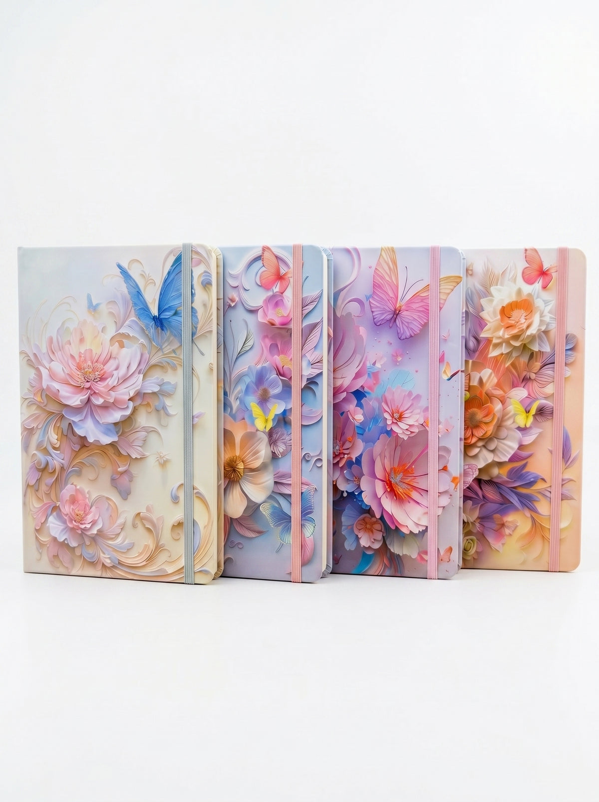 Carnet scolaire A5 TOPKALL floral avec fermeture élastique