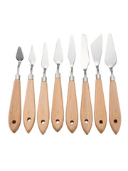 Couteau à palette métal et en bois professionnel pour peinture à l'huile