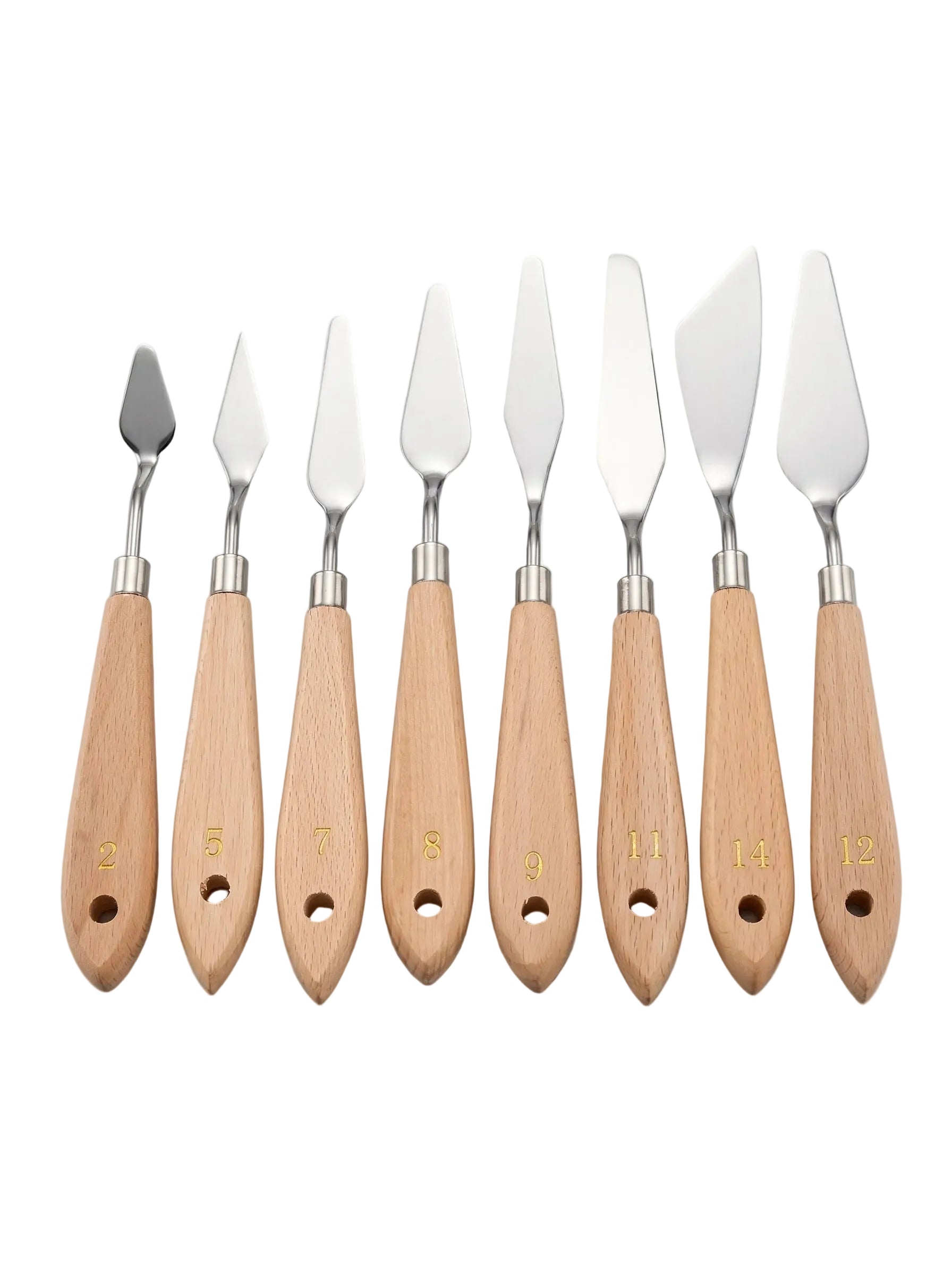 Couteau à palette métal et en bois professionnel pour peinture à l'huile