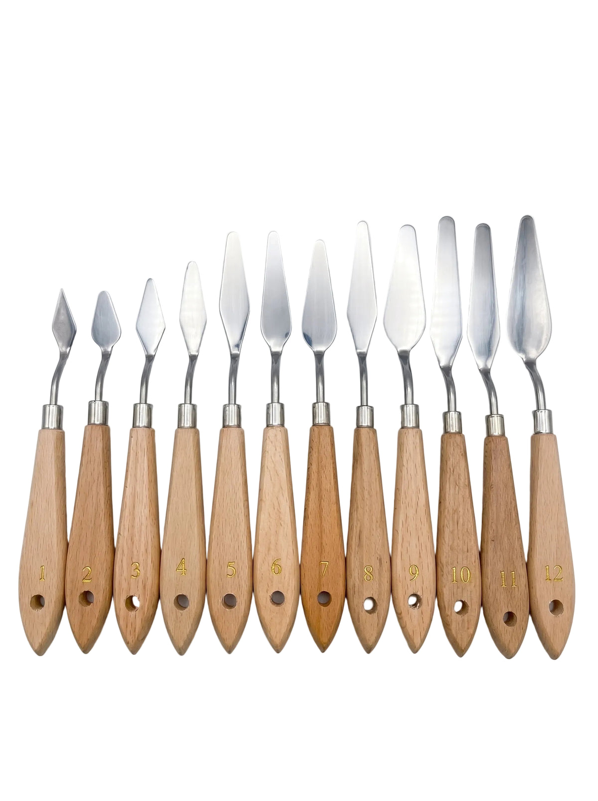 Couteau à palette métal et en bois TOPKALL – Outil de peinture artistique