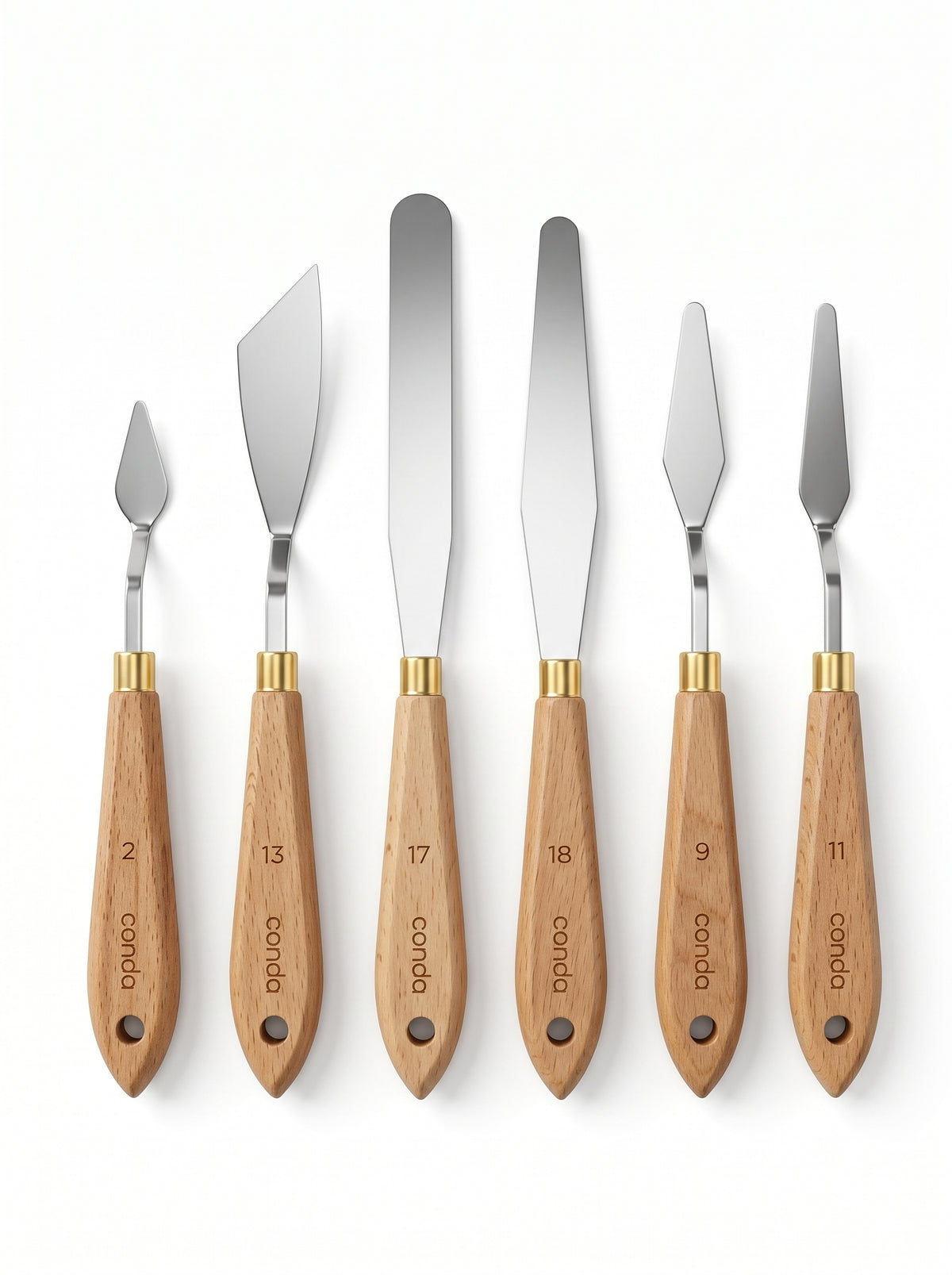 Couteau à palette métal et en bois Conda – Outil de précision pour artistes