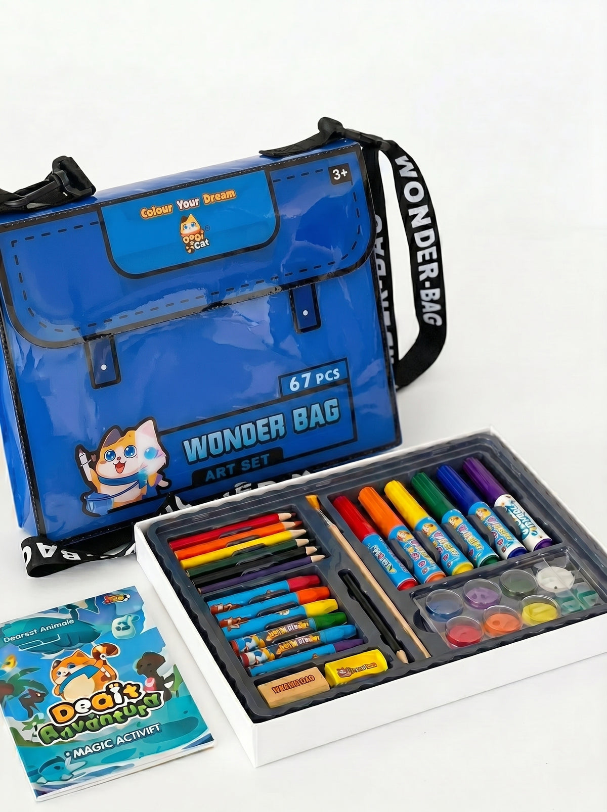 Kit peinture Wonder Bag Doqi Cat 47 pièces | Mallette créative tout-en-un