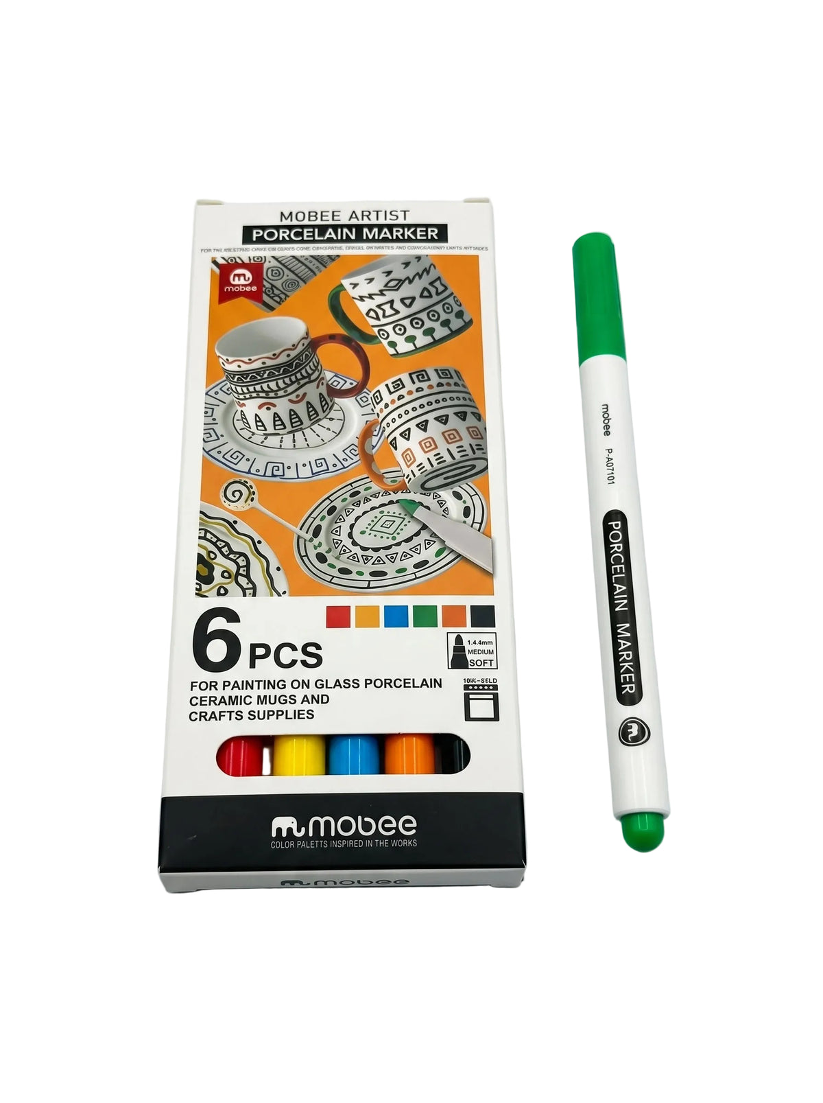 Stylo Feutre Marker Porcelaine 6 Couleurs MOBEE