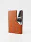Porte Carte visite en cuir et métal - Design Professionnel